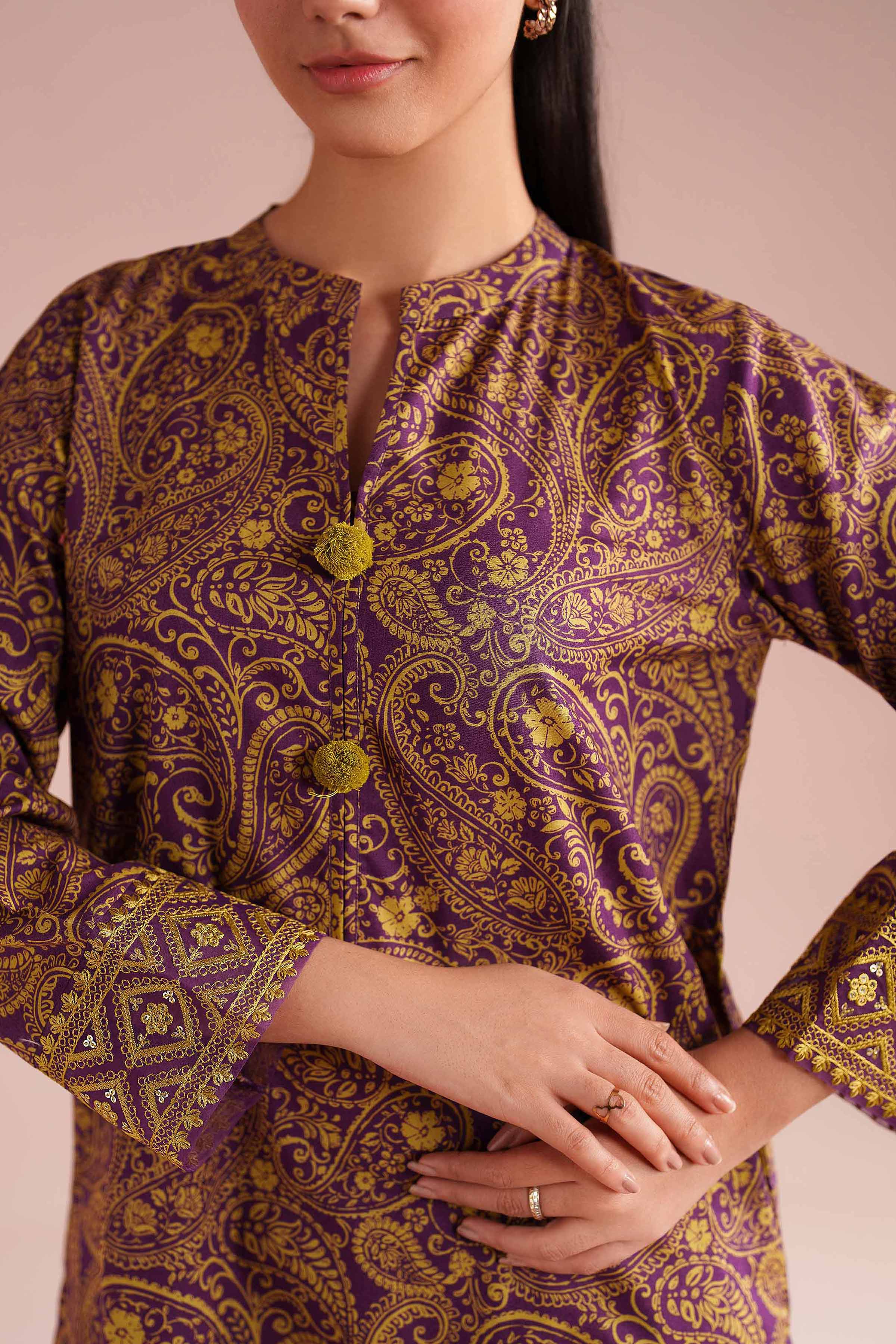 2 Piece - Printed Embroidered Suit - PE26-199 for Women - Pret Collection | Nishat | Shop Online