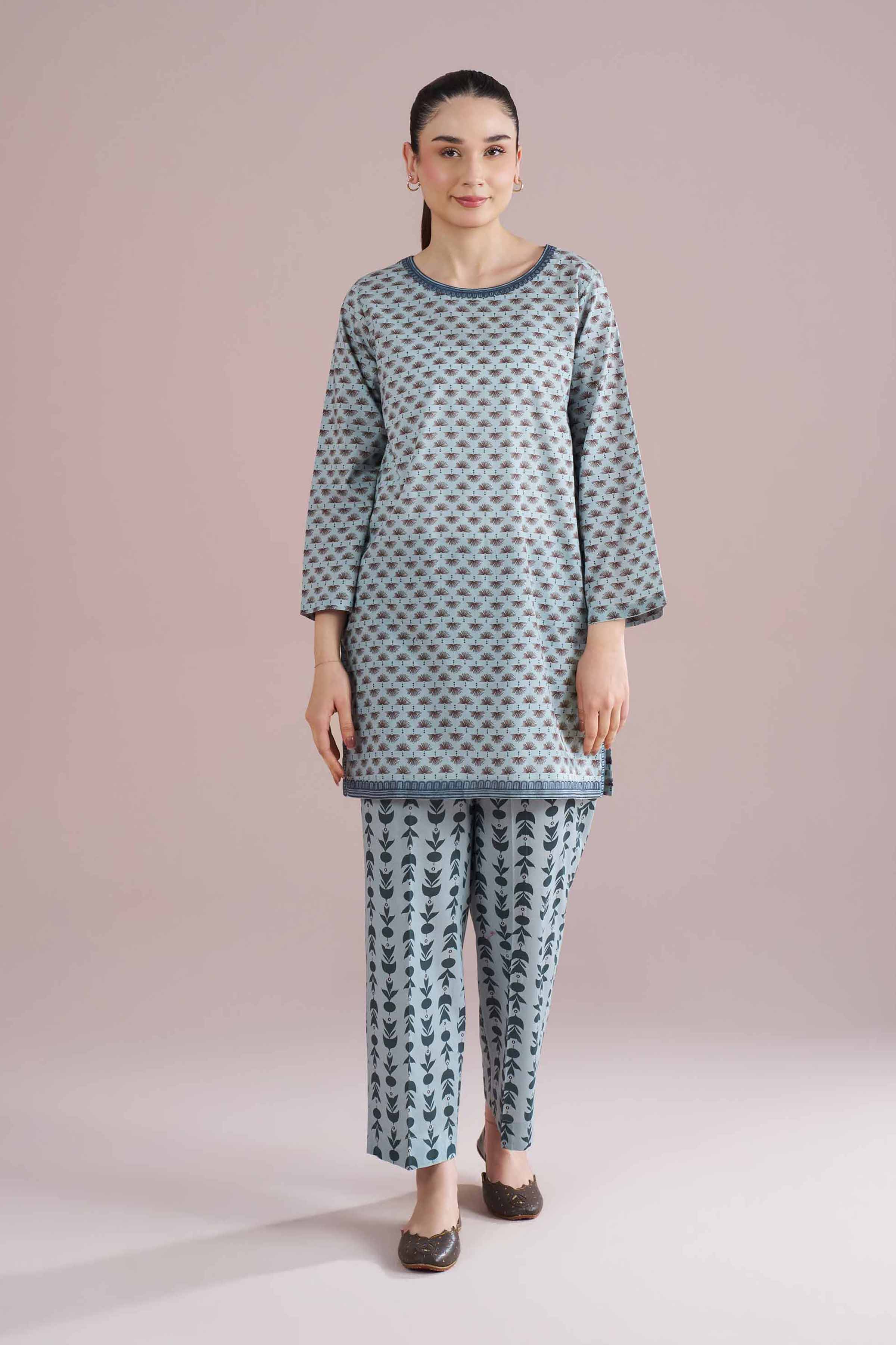 2 Piece - Printed Embroidered Suit - PE26-202 for Women - Pret Collection | Nishat | Shop Online