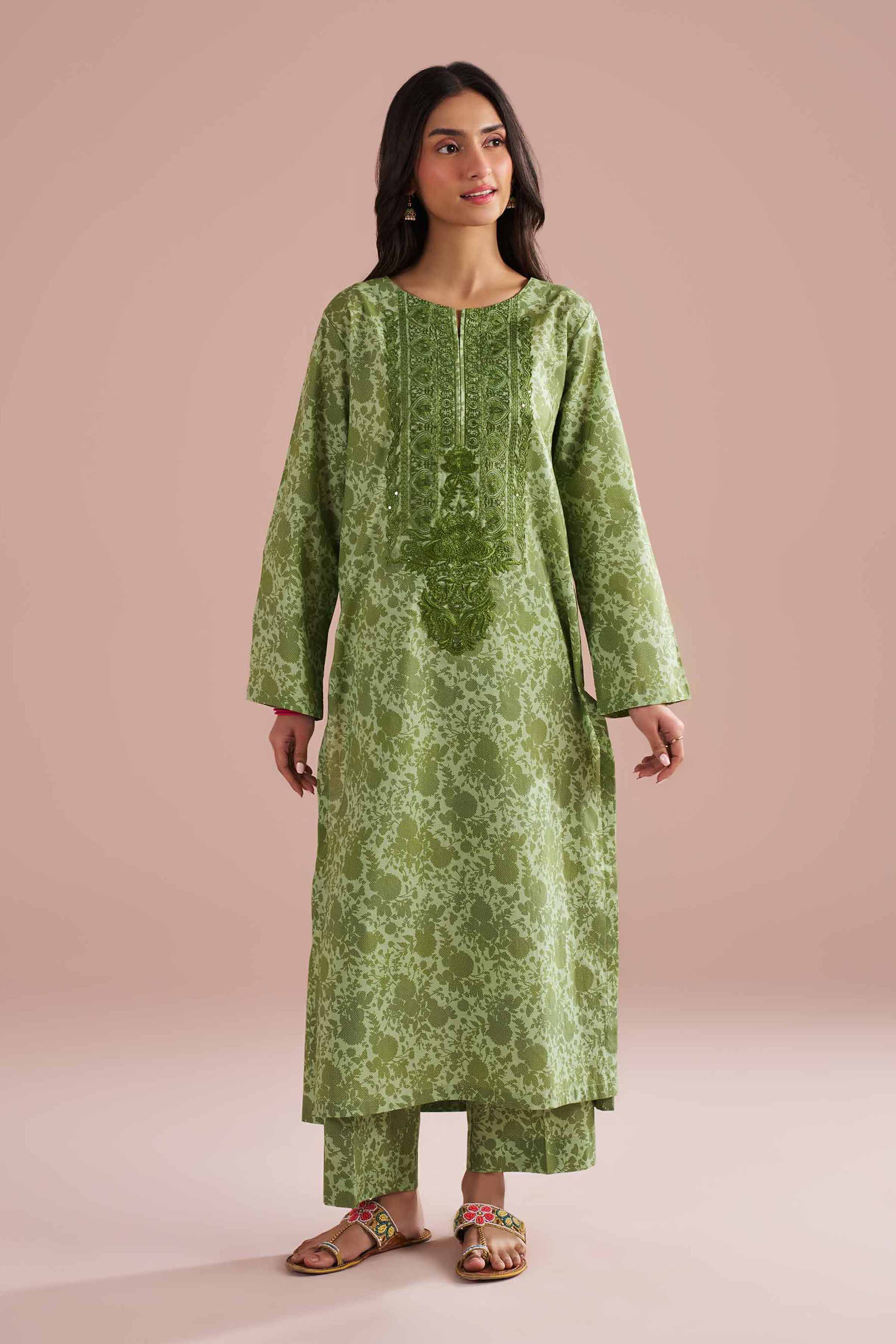 2 Piece - Printed Embroidered Suit - PE26-205 for Women - Pret Collection | Nishat | Shop Online