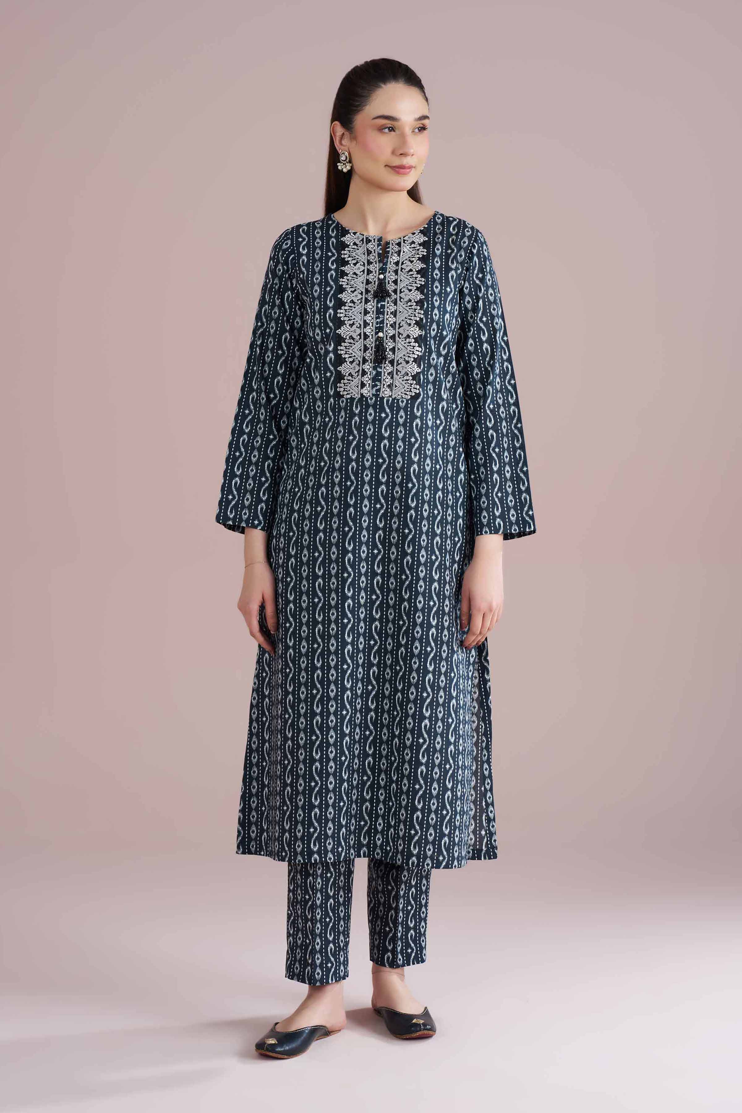 2 Piece - Printed Embroidered Suit - PE26-207 for Women - Pret Collection | Nishat | Shop Online