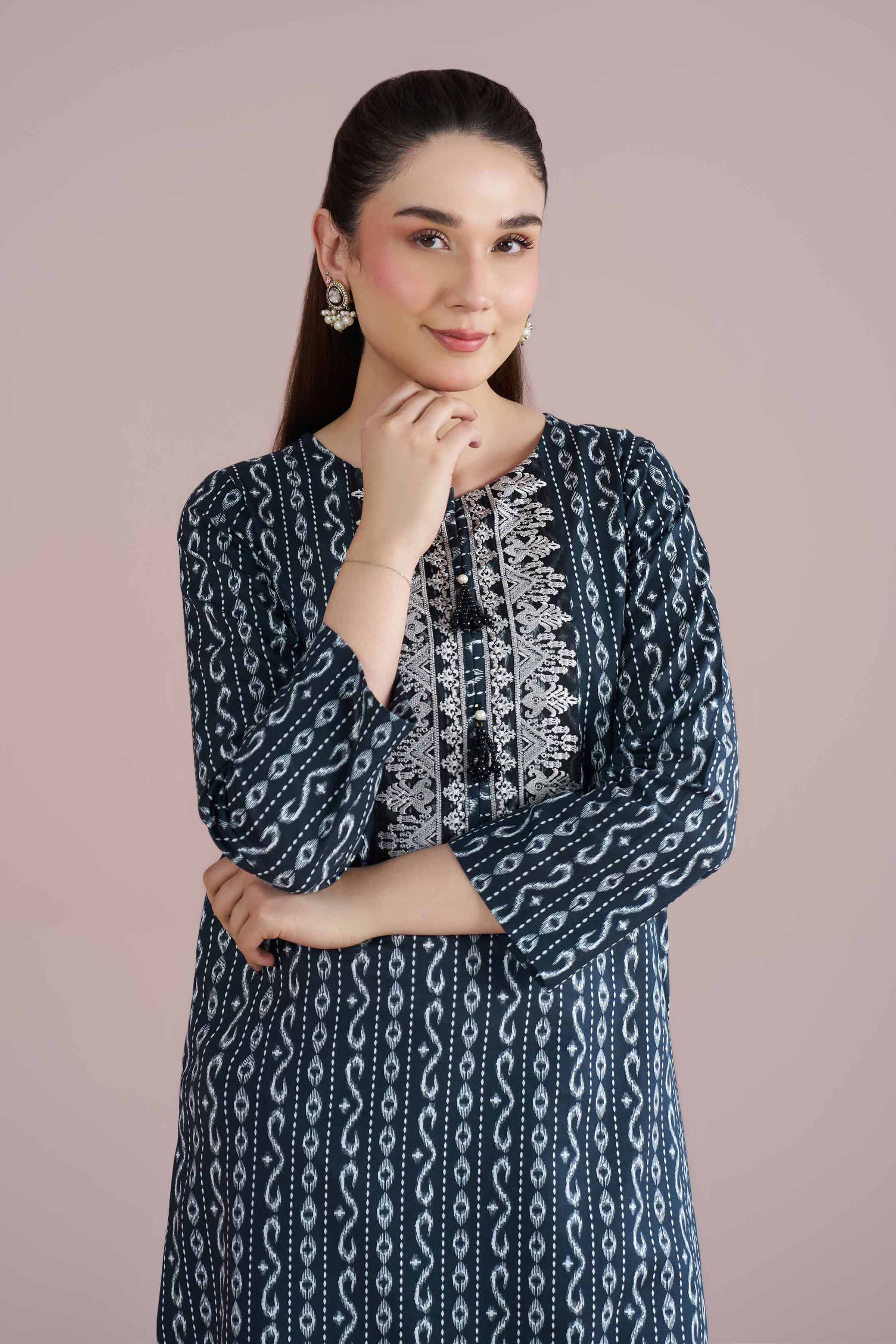 2 Piece - Printed Embroidered Suit - PE26-207 for Women - Pret Collection | Nishat | Shop Online