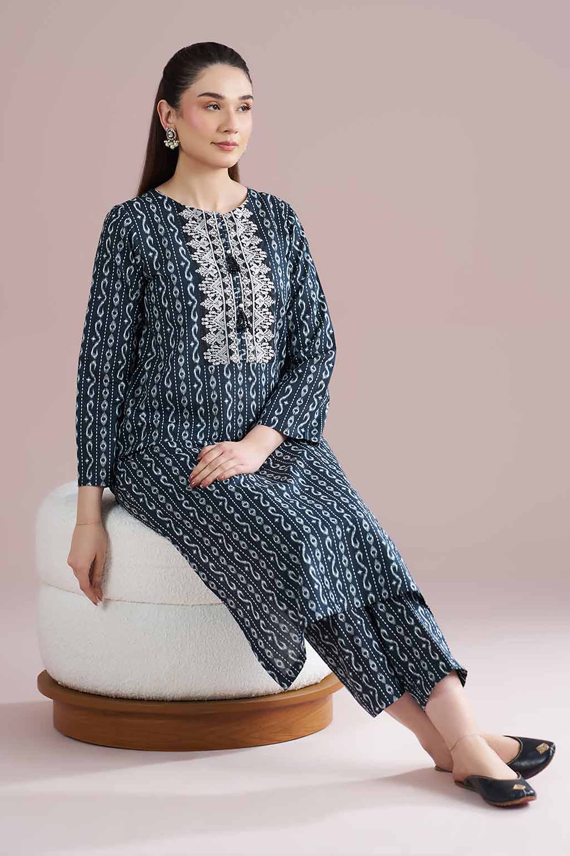2 Piece - Printed Embroidered Suit - PE26-207 for Women - Pret Collection | Nishat | Shop Online