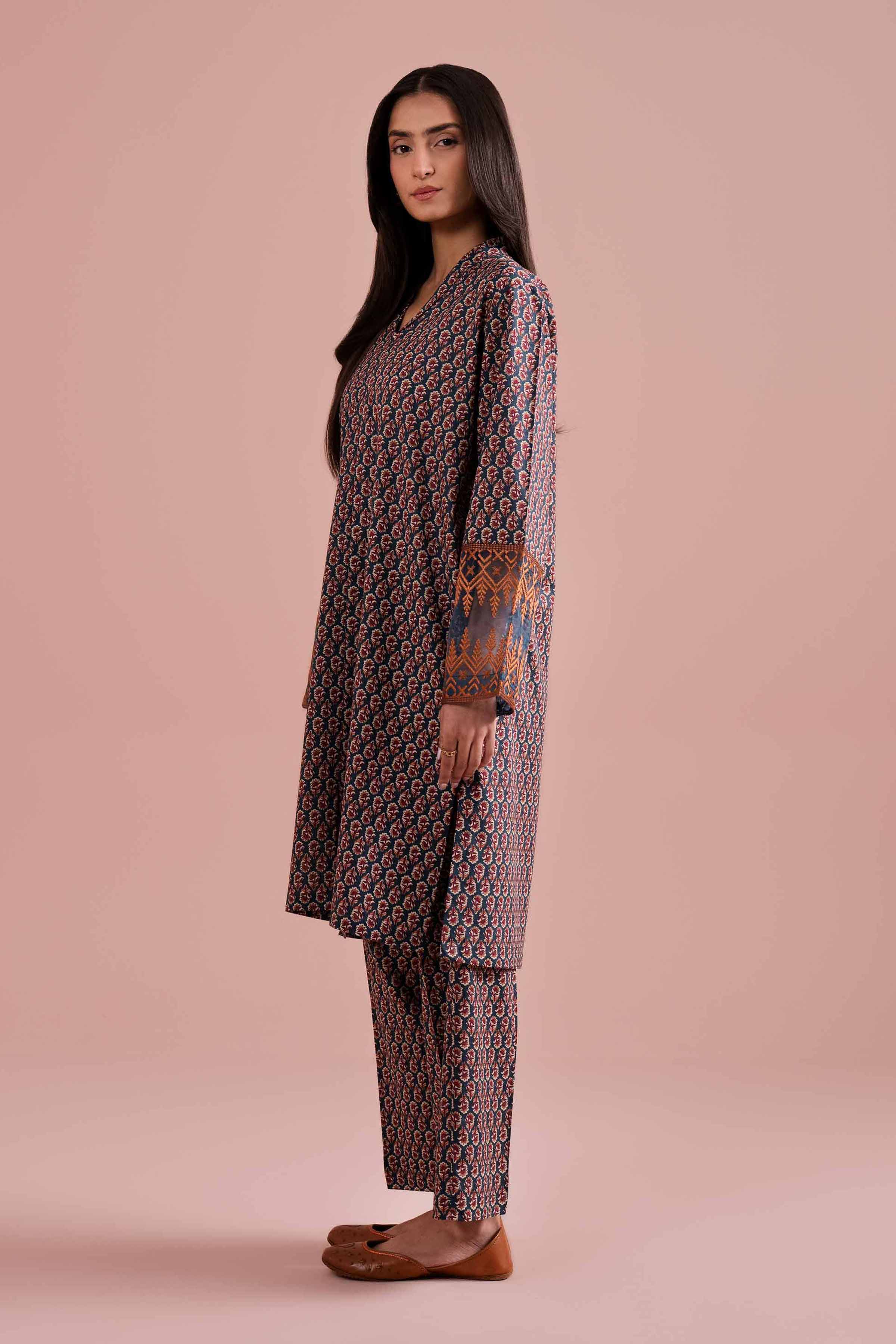 2 Piece - Printed Embroidered Suit - PE26-211 for Women - Pret Collection | Nishat | Shop Online