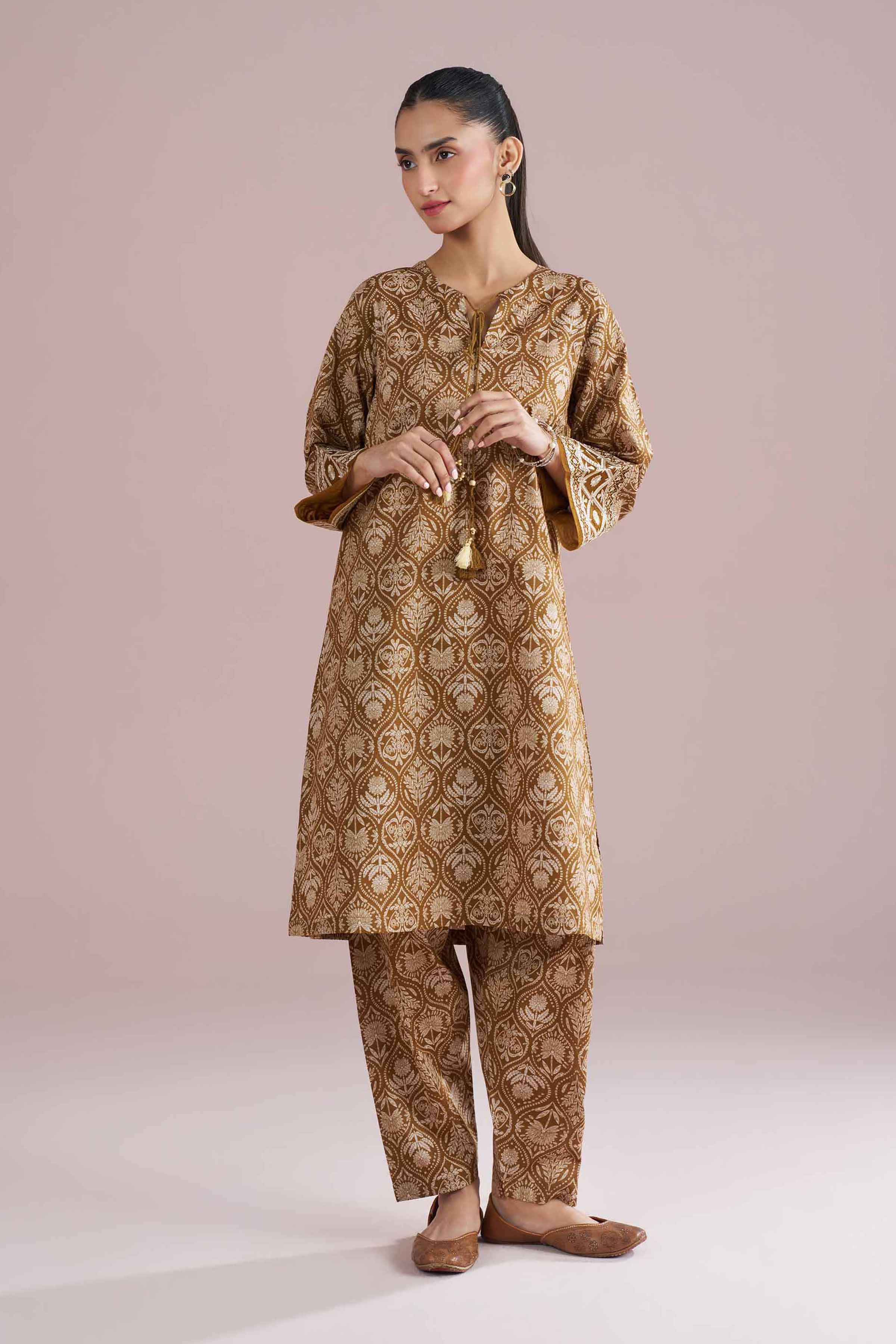 2 Piece - Printed Embroidered Suit - PE26-212 for Women - Pret Collection | Nishat | Shop Online