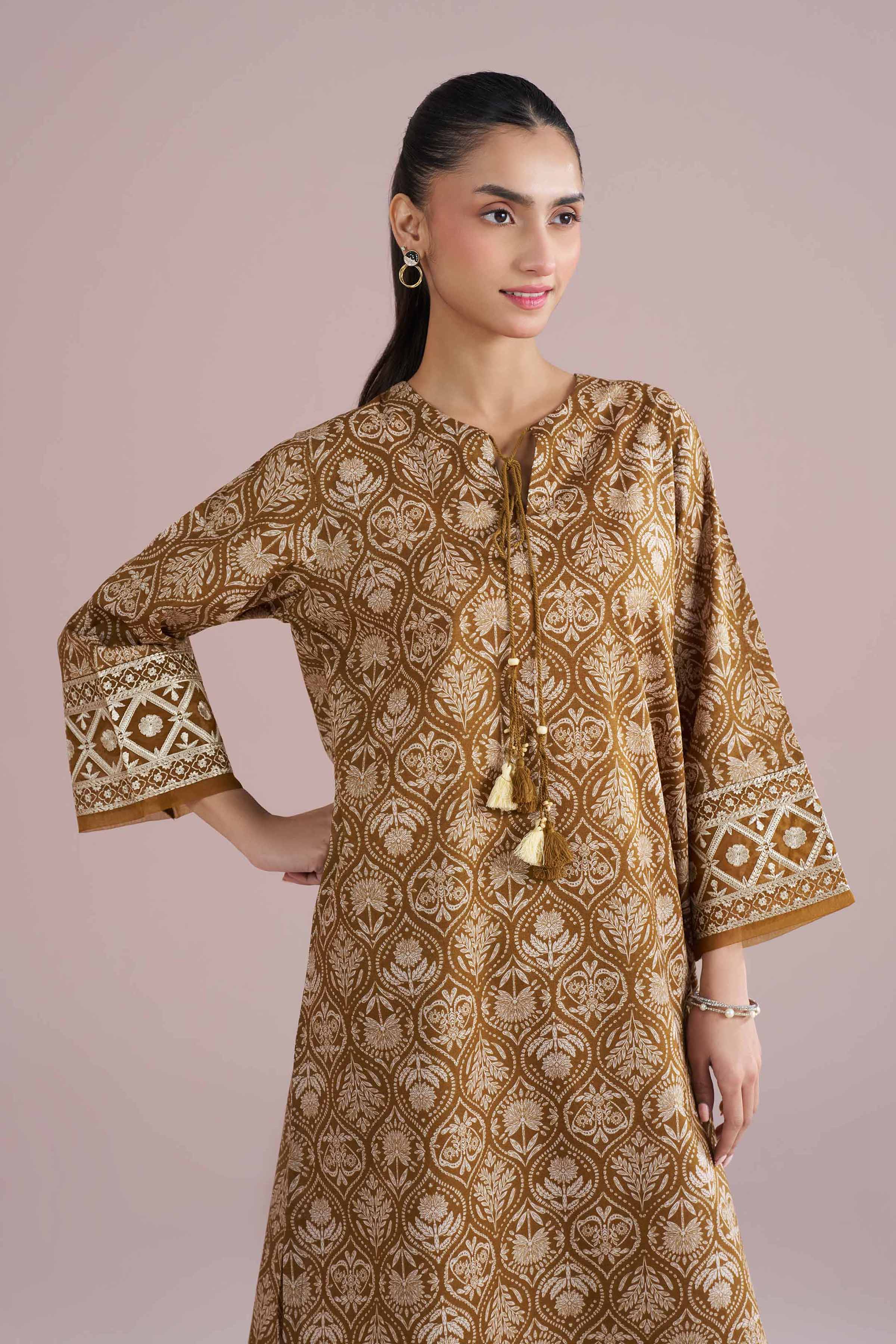 2 Piece - Printed Embroidered Suit - PE26-212 for Women - Pret Collection | Nishat | Shop Online