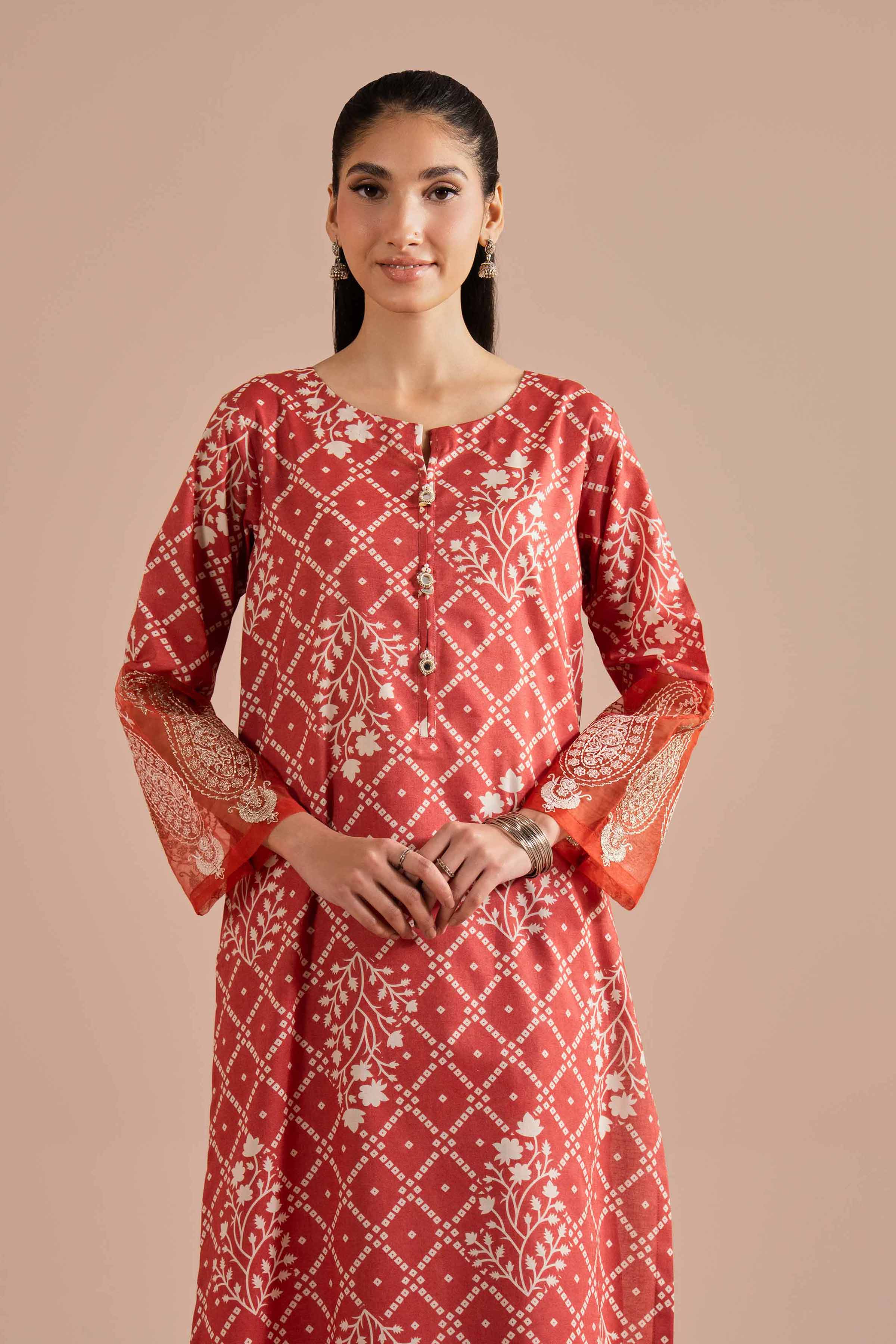 2 Piece - Printed Embroidered Suit - PE26-216 for Women - Pret Collection | Nishat | Shop Online