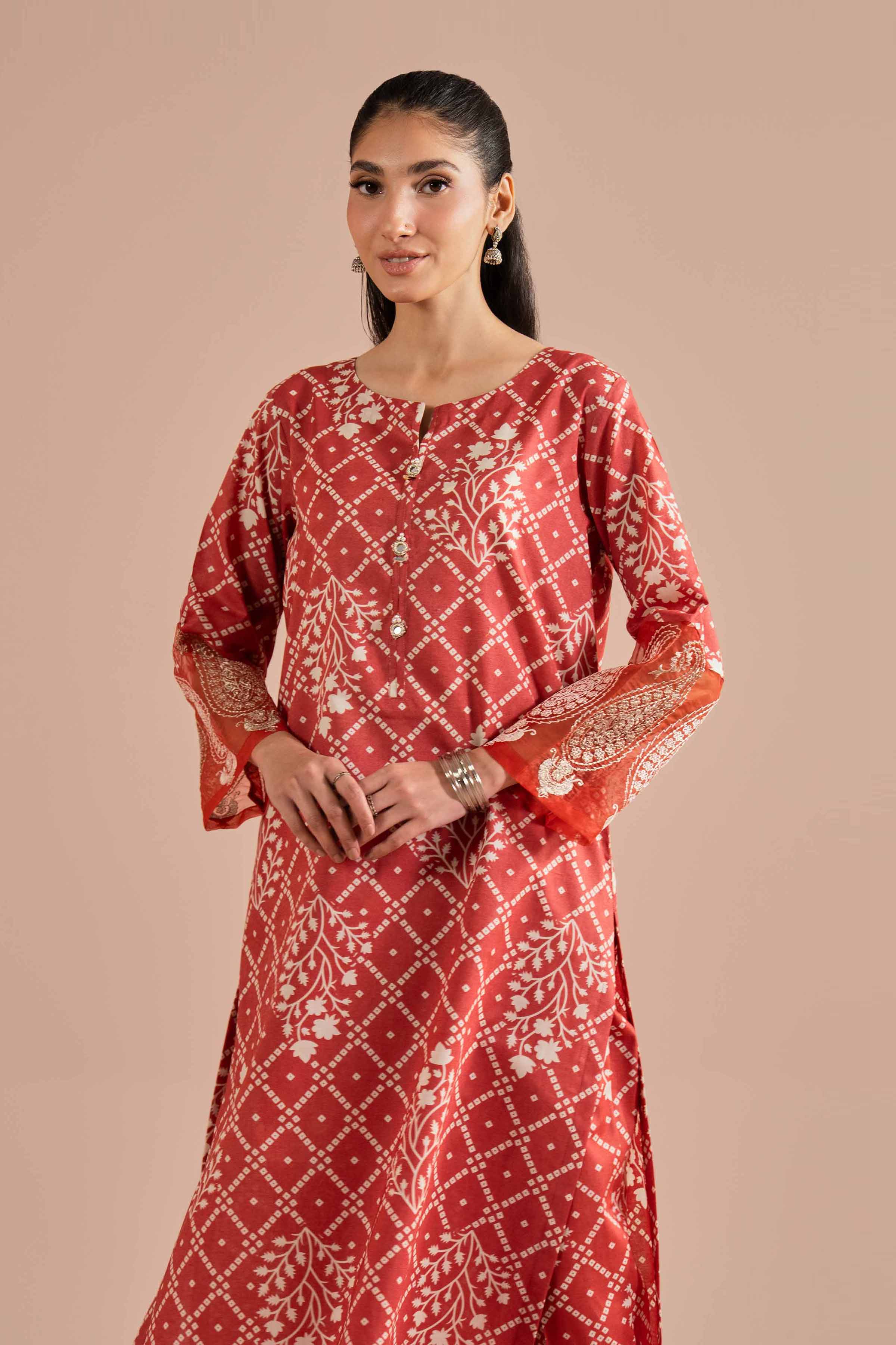 2 Piece - Printed Embroidered Suit - PE26-216 for Women - Pret Collection | Nishat | Shop Online