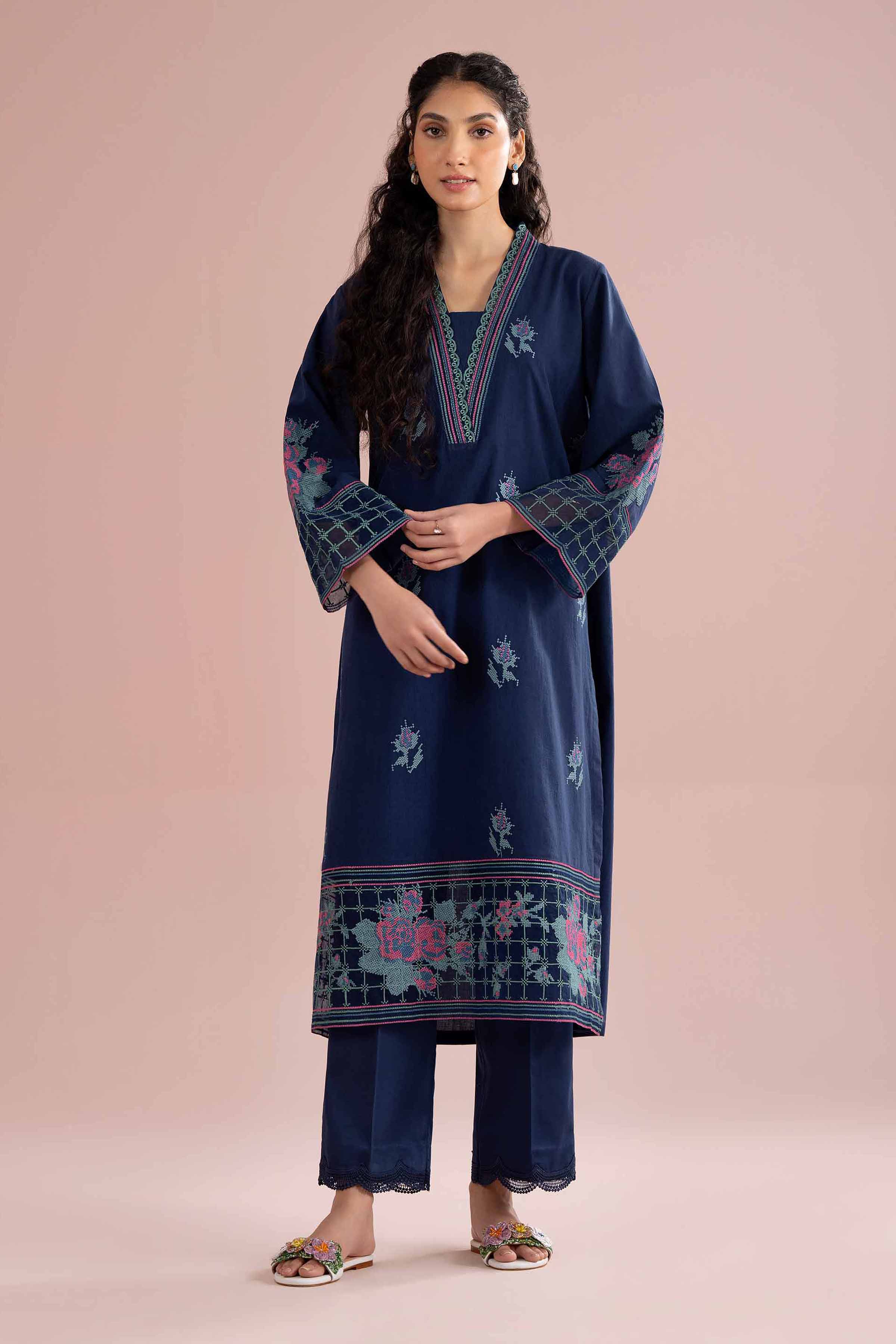 2 Piece - Embroidered Suit - PE26-230 for Women - Pret Collection | Nishat | Shop Online