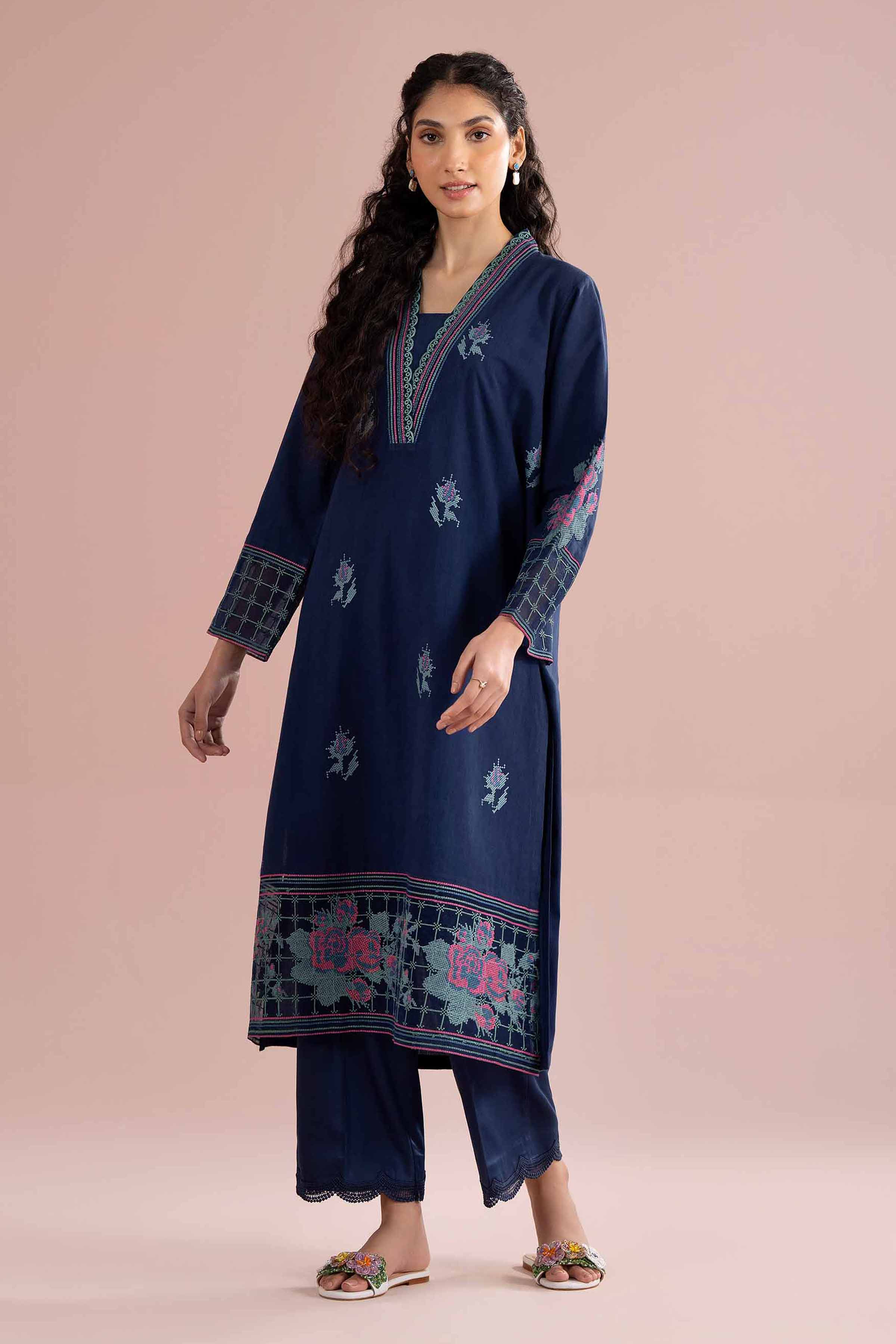 2 Piece - Embroidered Suit - PE26-230 for Women - Pret Collection | Nishat | Shop Online