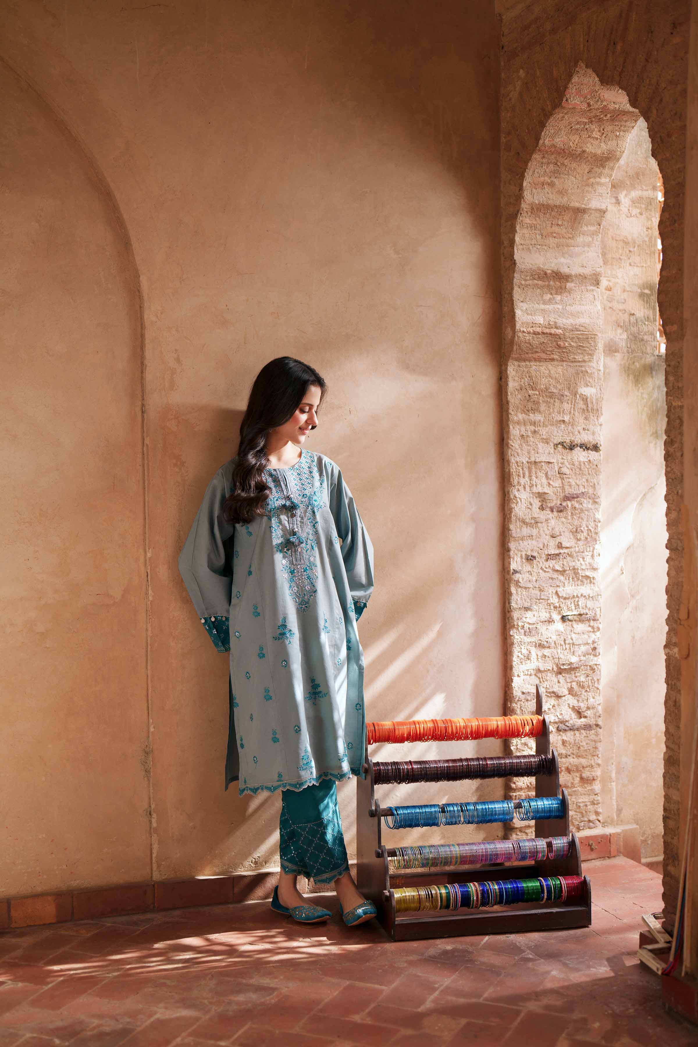 2 Piece - Embroidered Suit - PE26-236