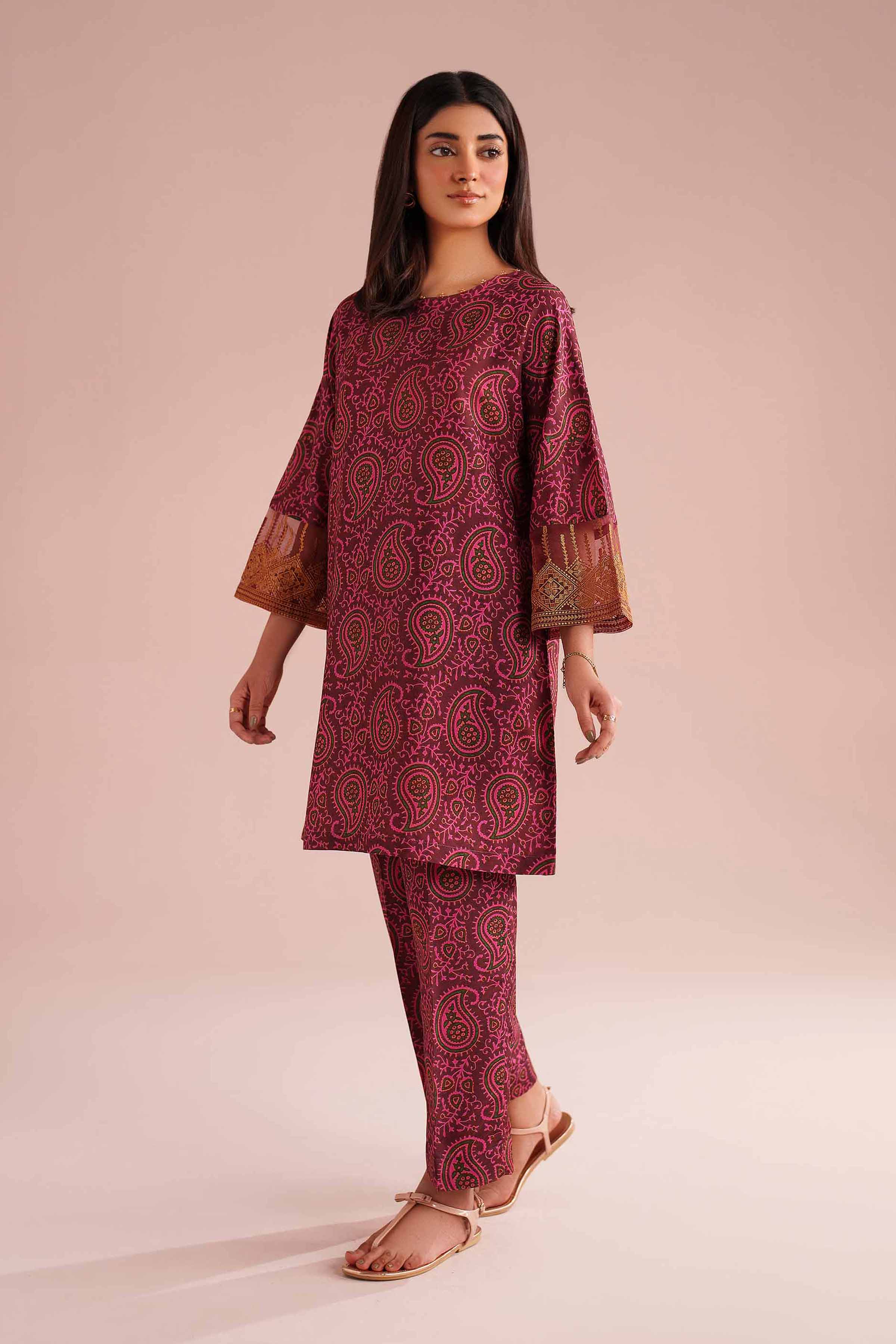2 Piece - Printed Embroidered Suit - PE26-25 for Women - Pret Collection | Nishat | Shop Online