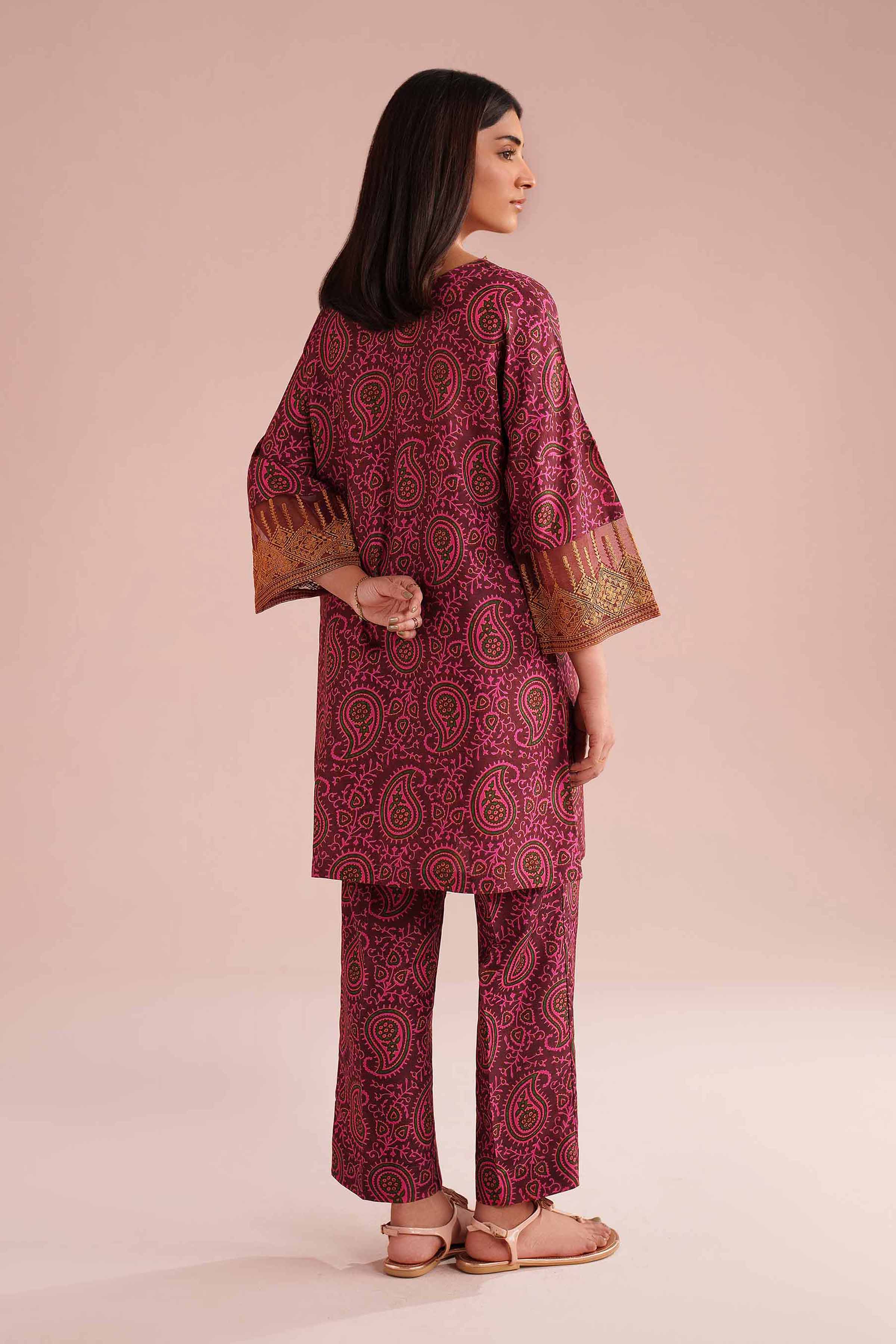 2 Piece - Printed Embroidered Suit - PE26-25 for Women - Pret Collection | Nishat | Shop Online