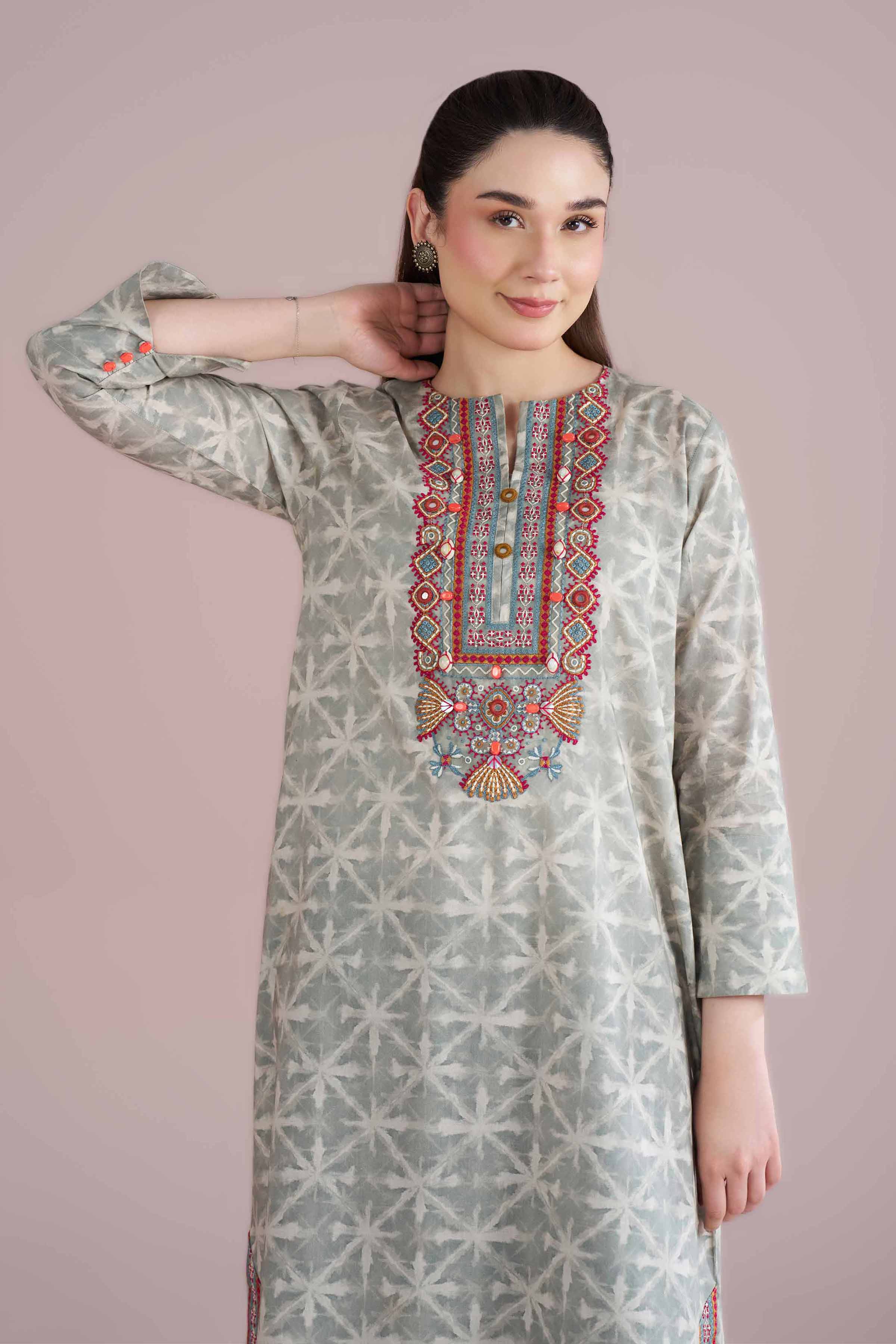 2 Piece - Printed Embroidered Suit - PE26-250 for Women - Pret Collection | Nishat | Shop Online