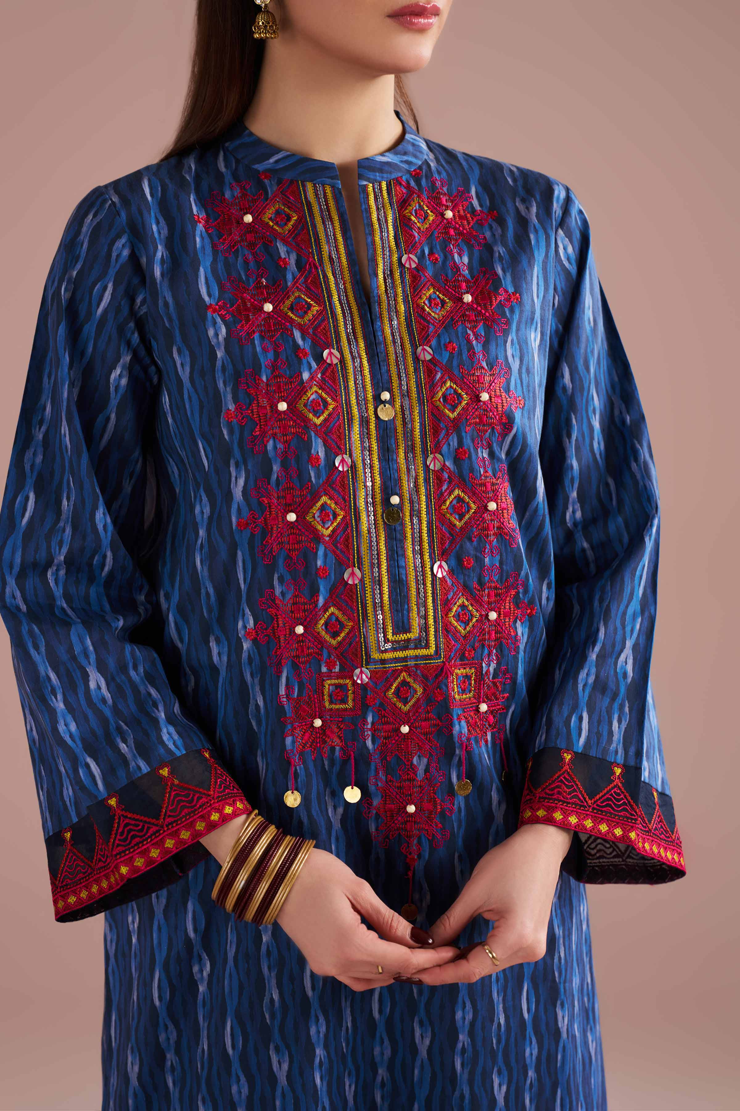 2 Piece - Printed Embroidered Suit - PE26-252 for Women - Pret Collection | Nishat | Shop Online