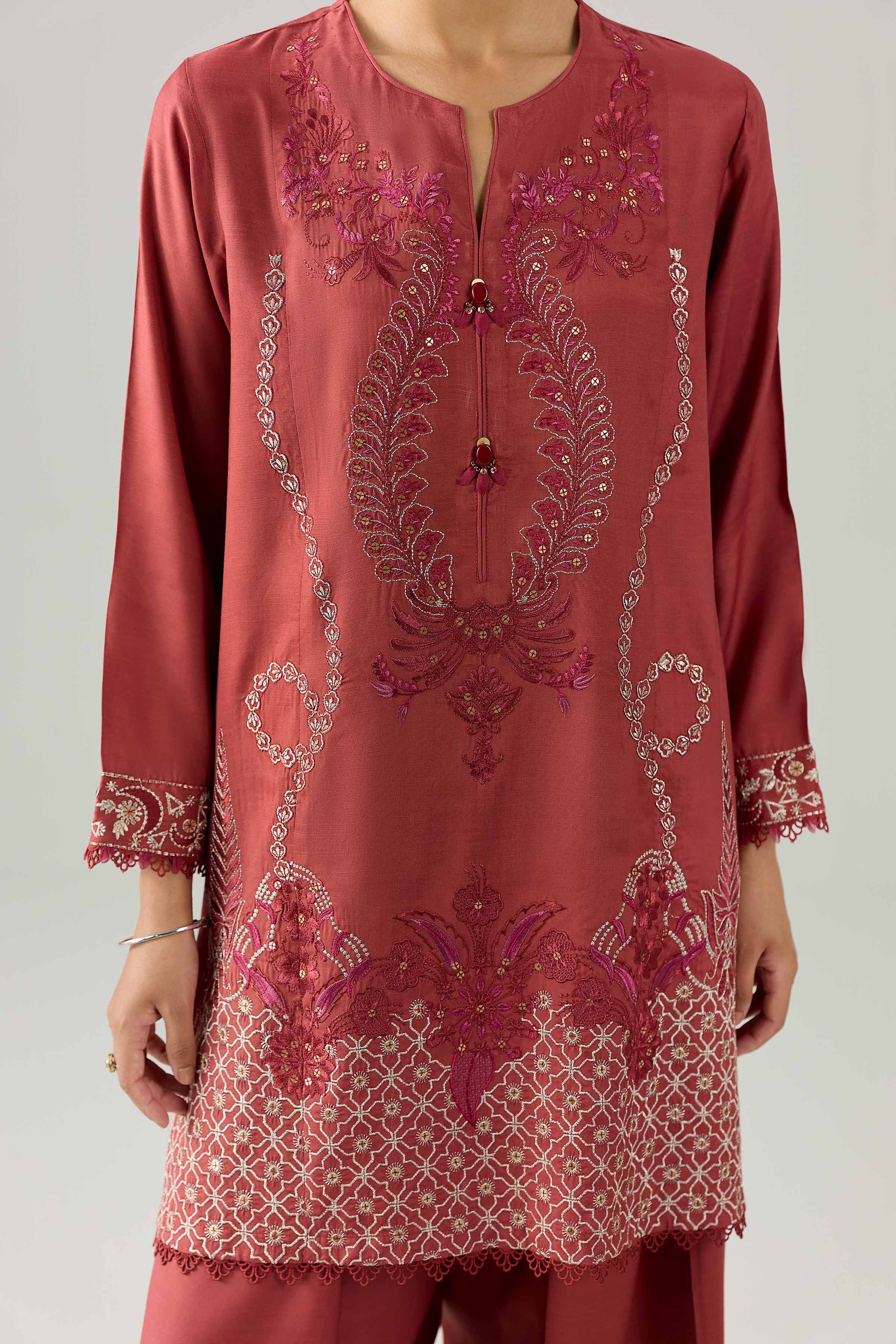 2 Piece - Embroidered Suit - PE26-259