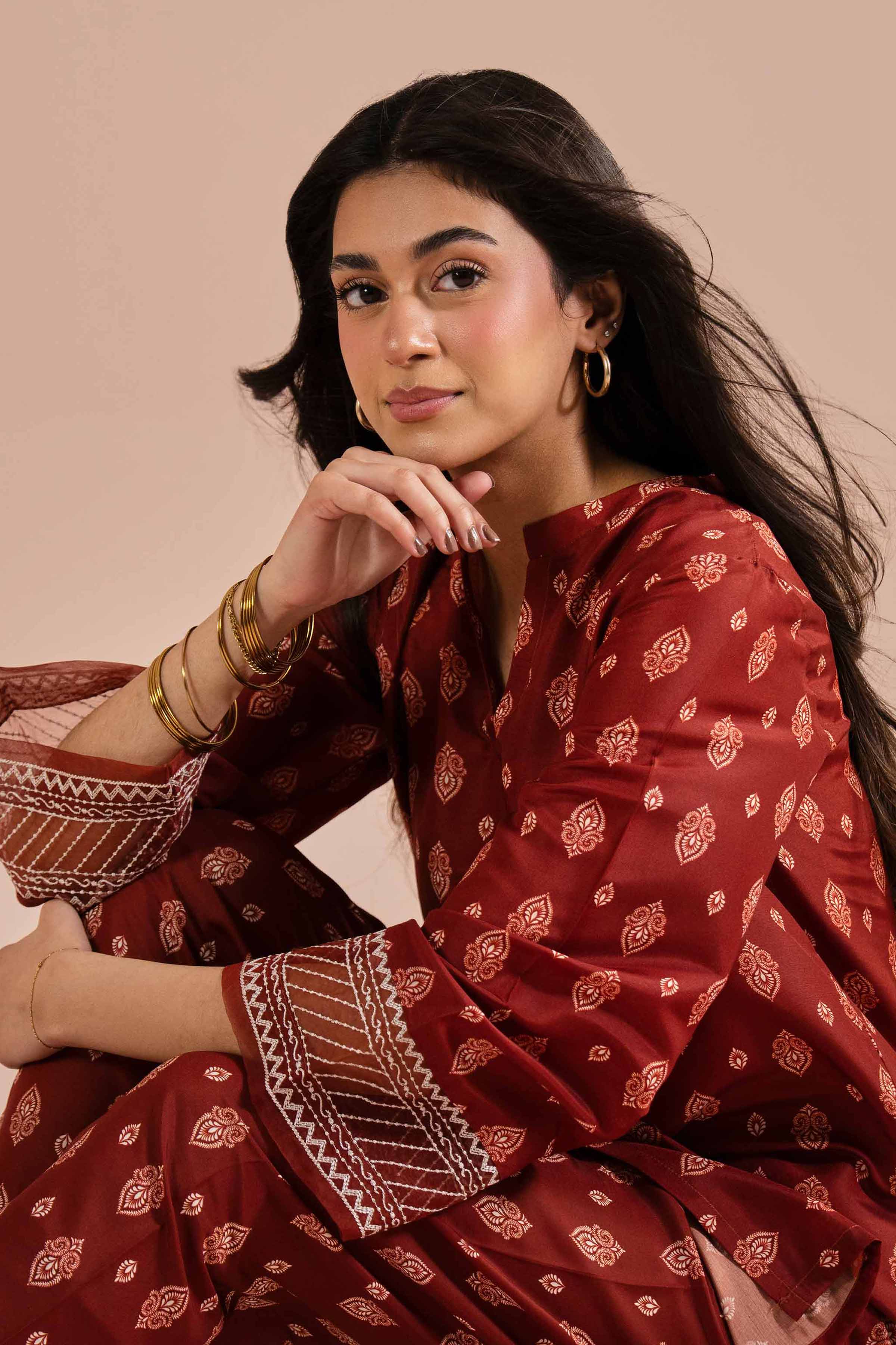 2 Piece - Printed Embroidered Suit - PE26-26 for Women - Pret Collection | Nishat | Shop Online