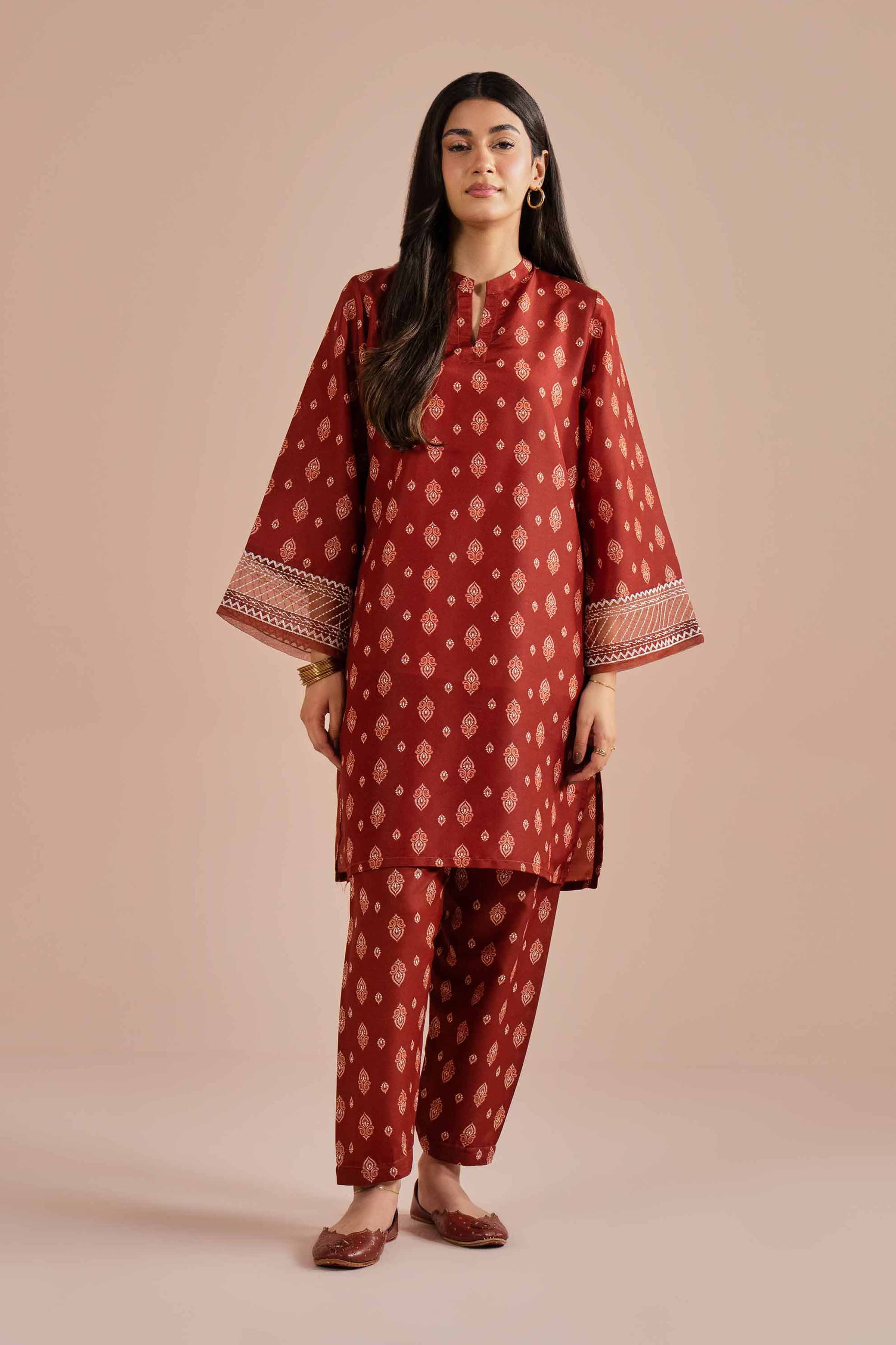 2 Piece - Printed Embroidered Suit - PE26-26 for Women - Pret Collection | Nishat | Shop Online