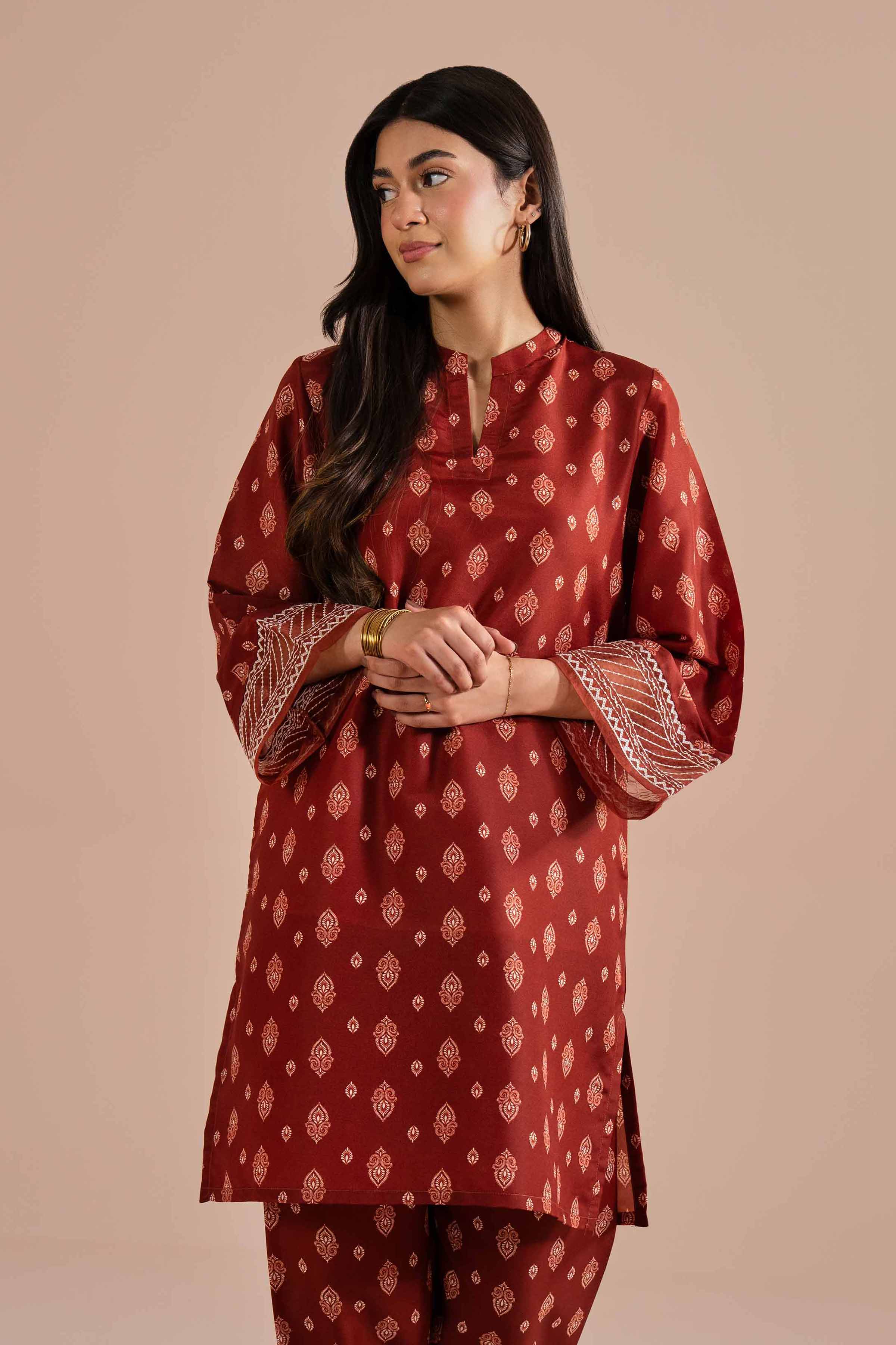 2 Piece - Printed Embroidered Suit - PE26-26 for Women - Pret Collection | Nishat | Shop Online