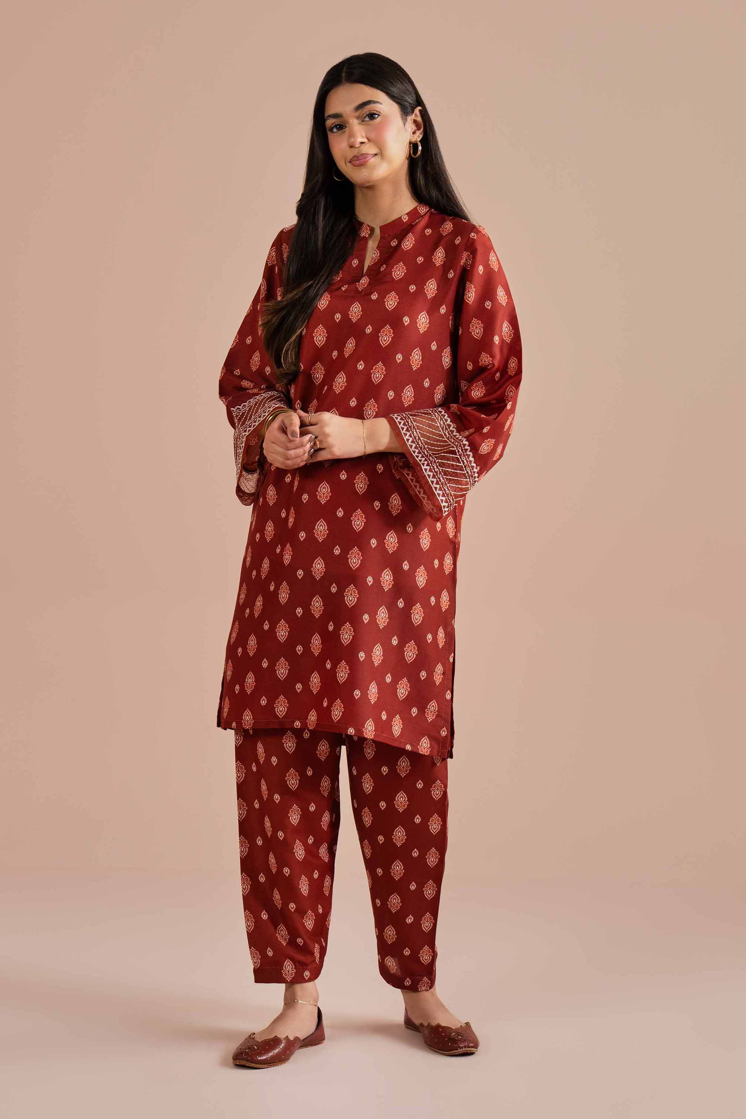 2 Piece - Printed Embroidered Suit - PE26-26 for Women - Pret Collection | Nishat | Shop Online