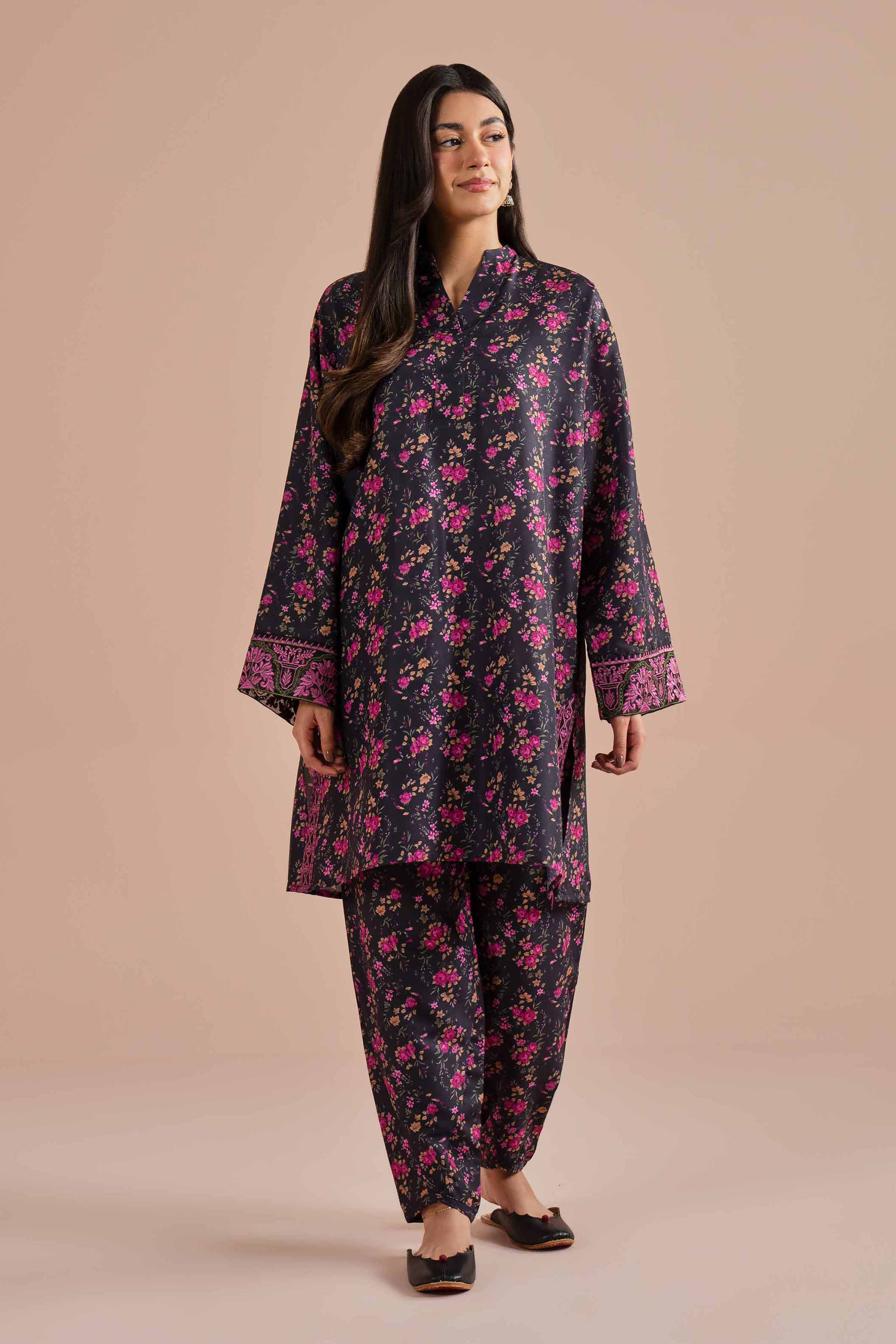 2 Piece - Printed Embroidered Suit - PE26-27 for Women - Pret Collection | Nishat | Shop Online