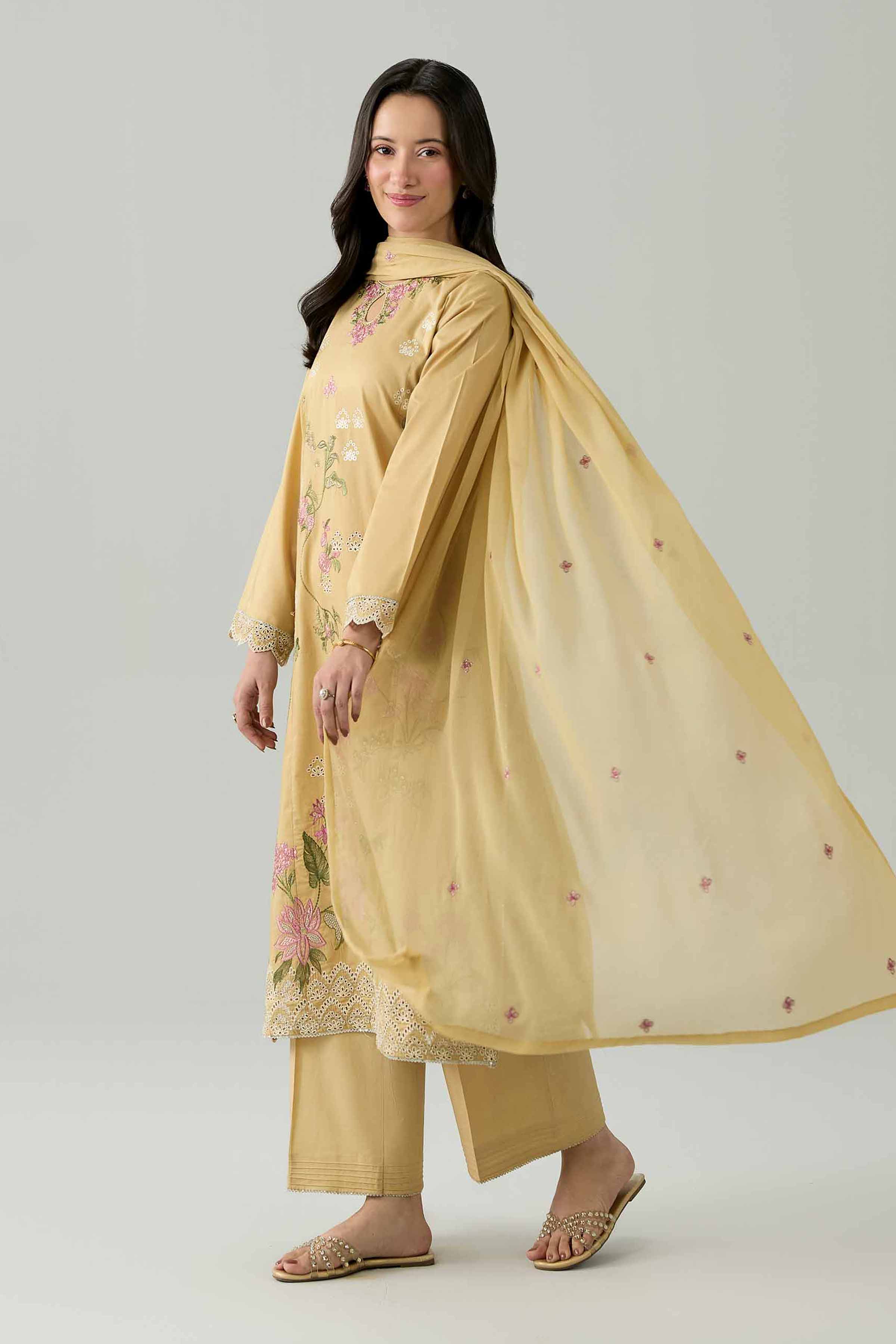 3 Piece - Embroidered Suit - PE26-295