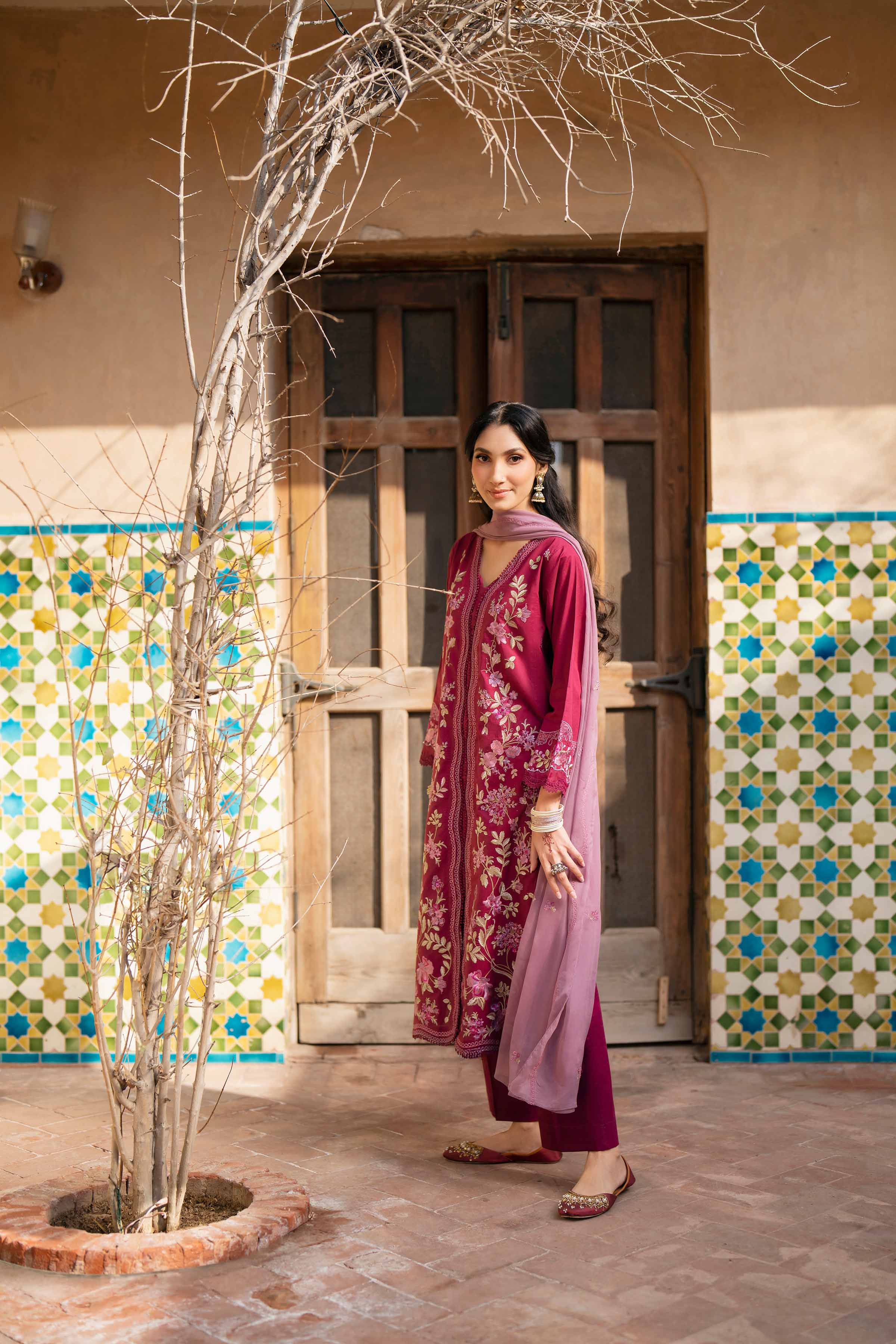 3 Piece - Embroidered Suit - PE26-297