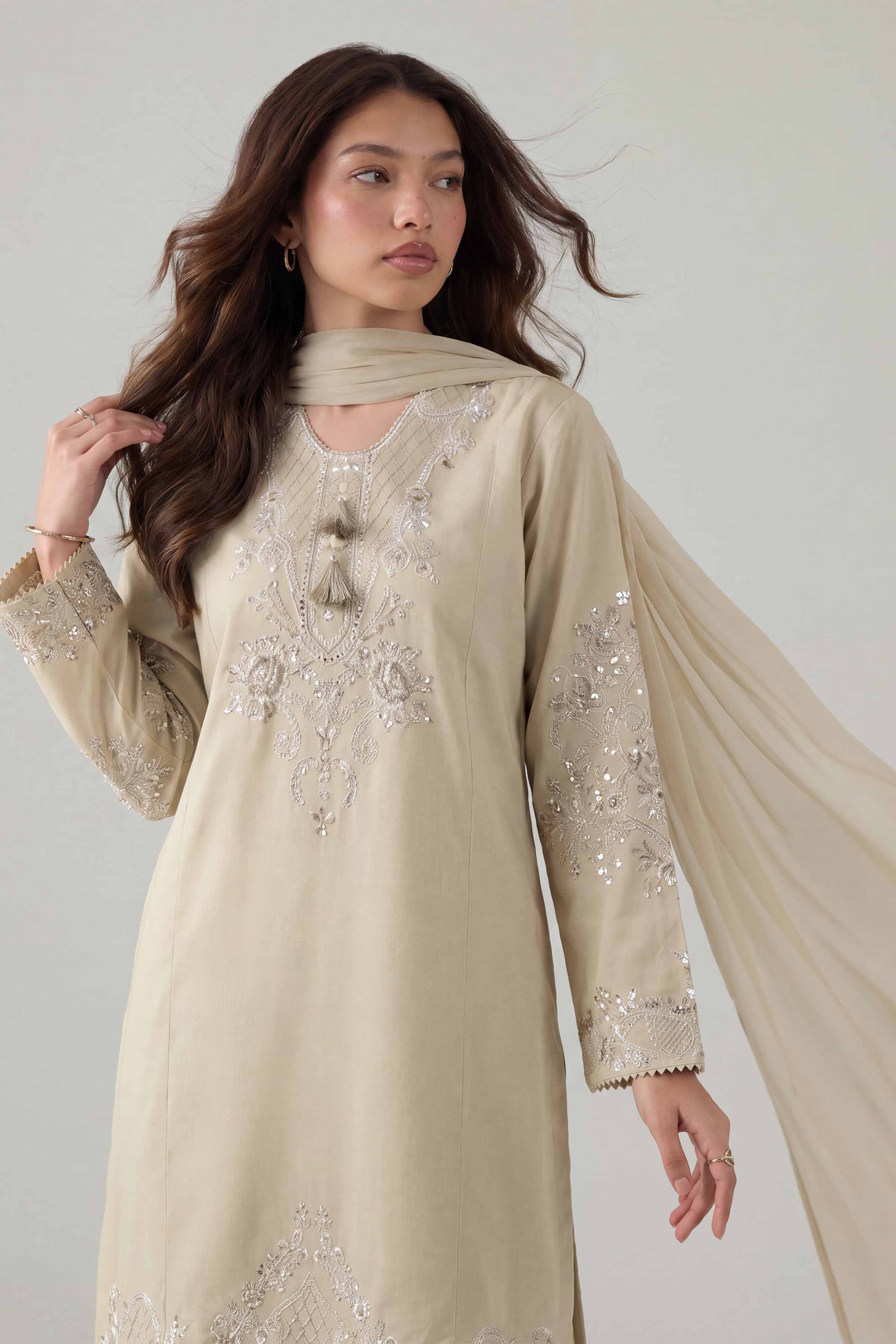 3 Piece - Embroidered Suit - PE26-302