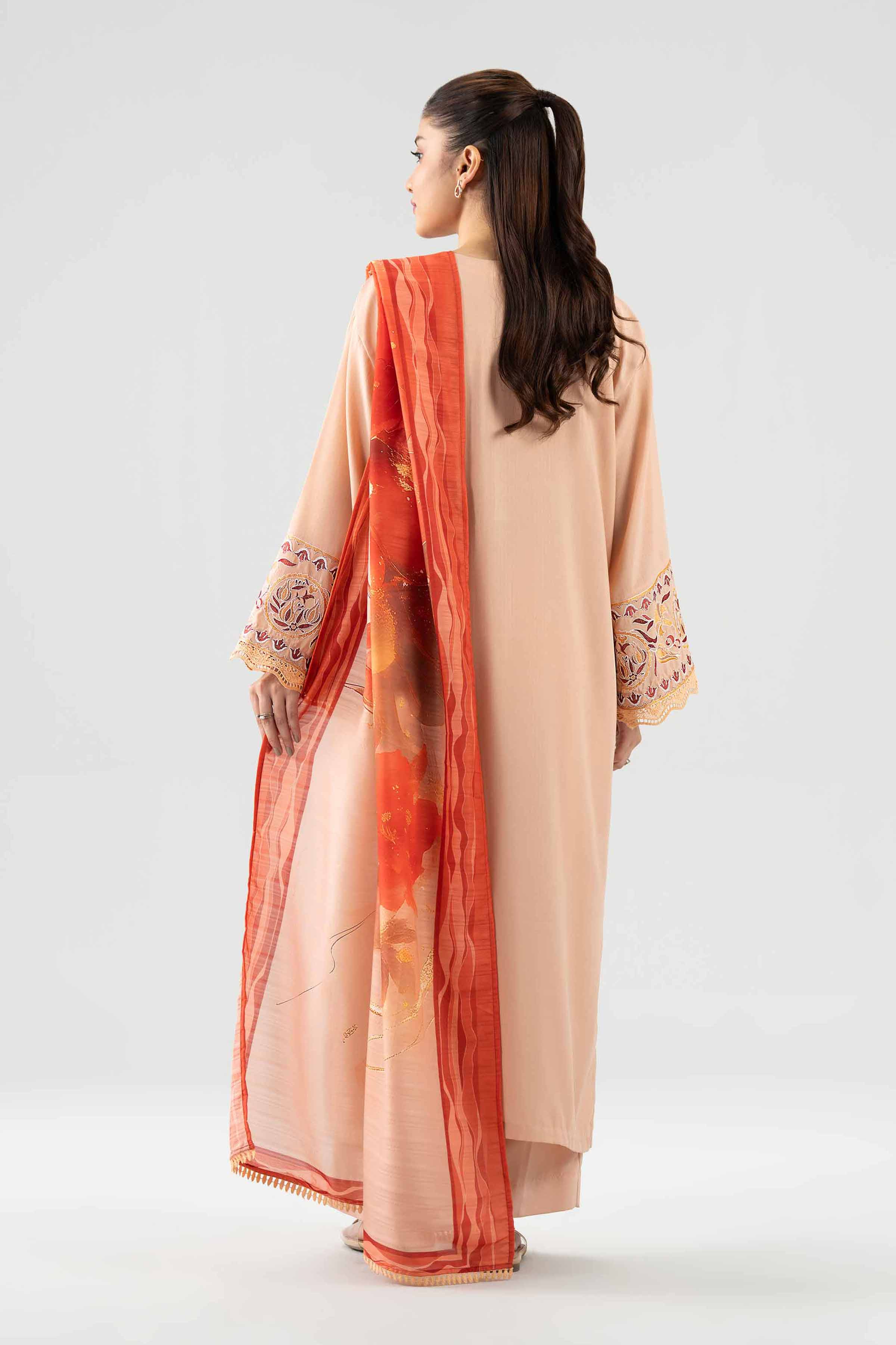 3 Piece - Printed Embroidered Suit - PE26-303