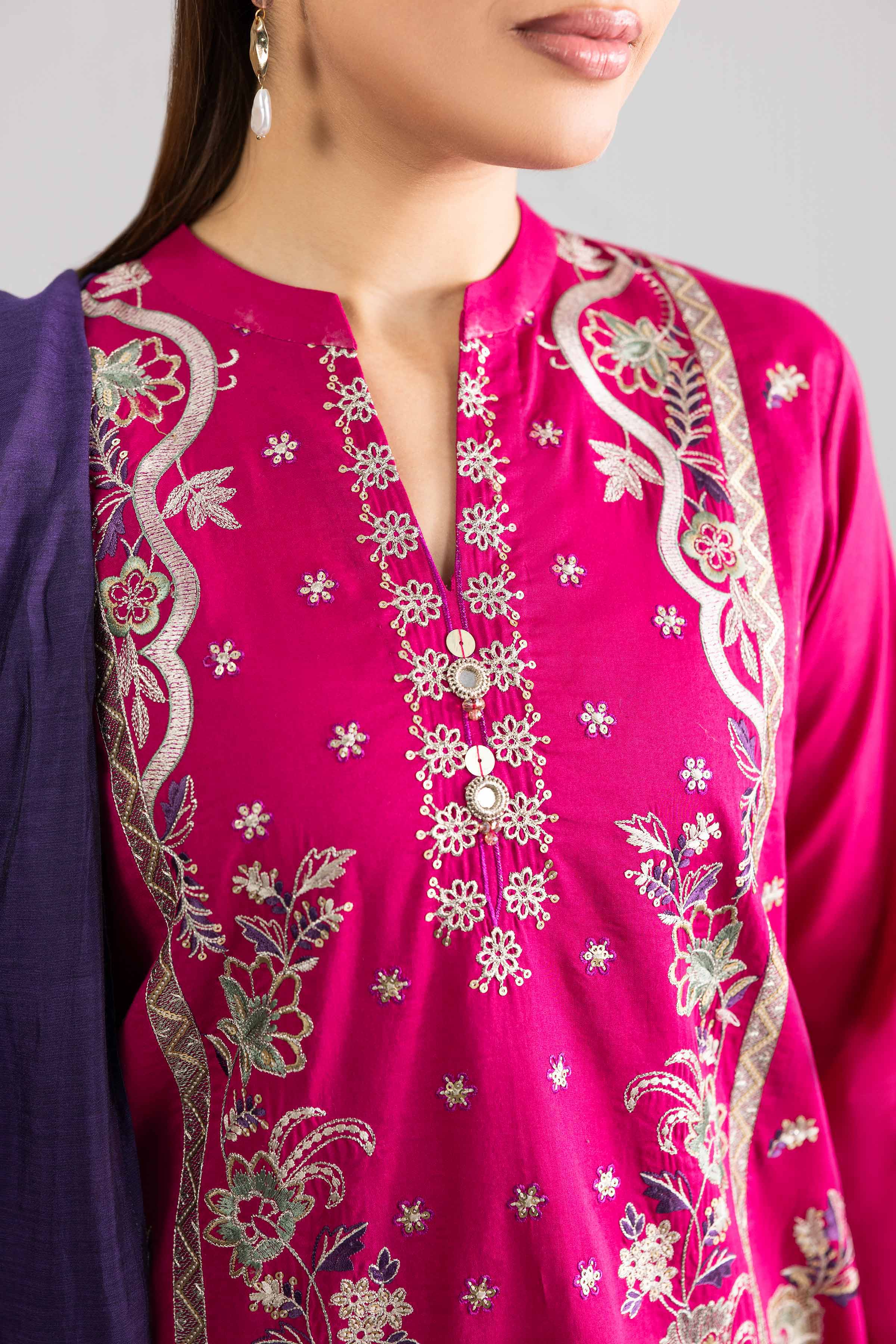 3 Piece - Embroidered Suit - PE26-308