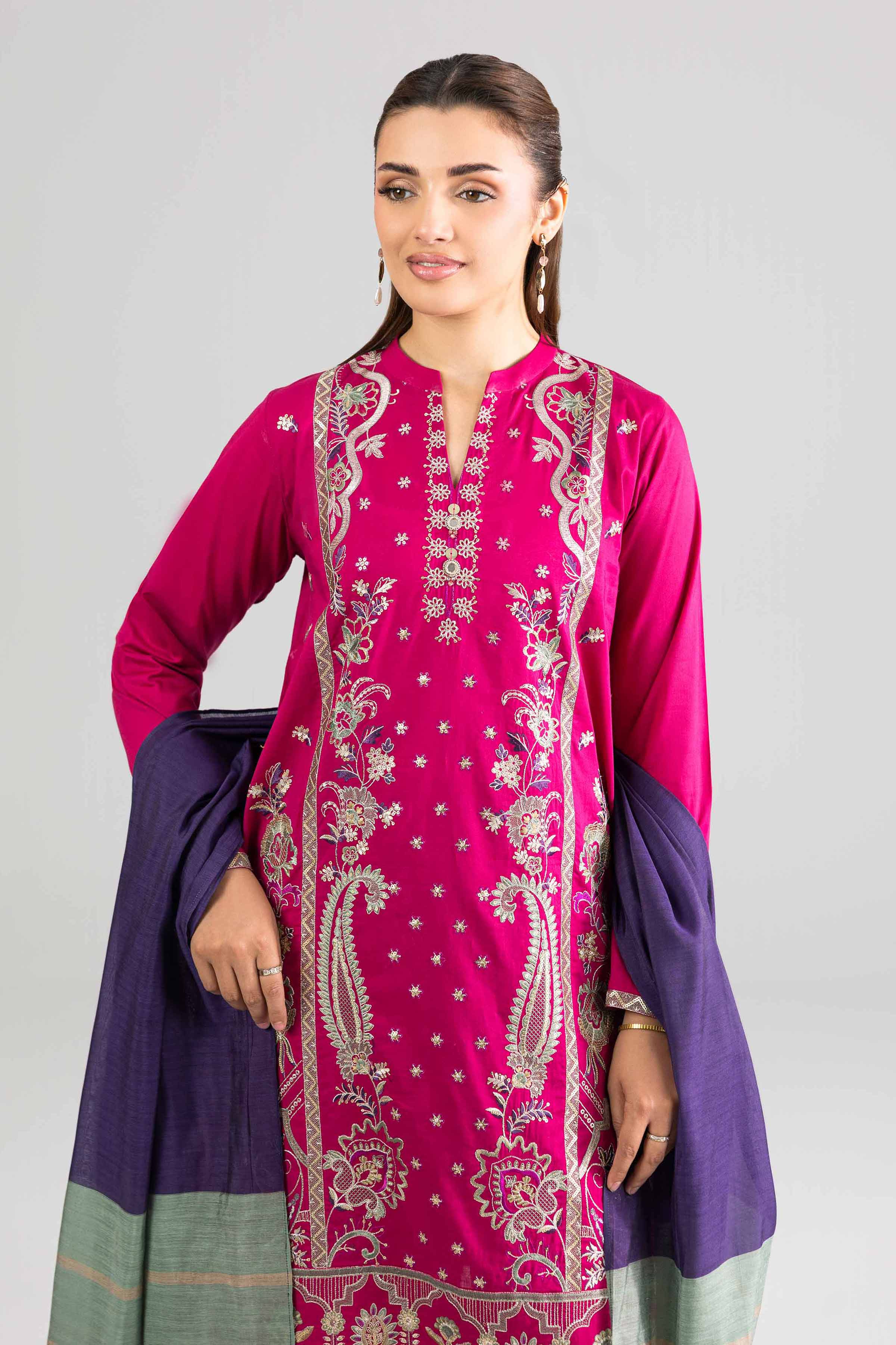 3 Piece - Embroidered Suit - PE26-308