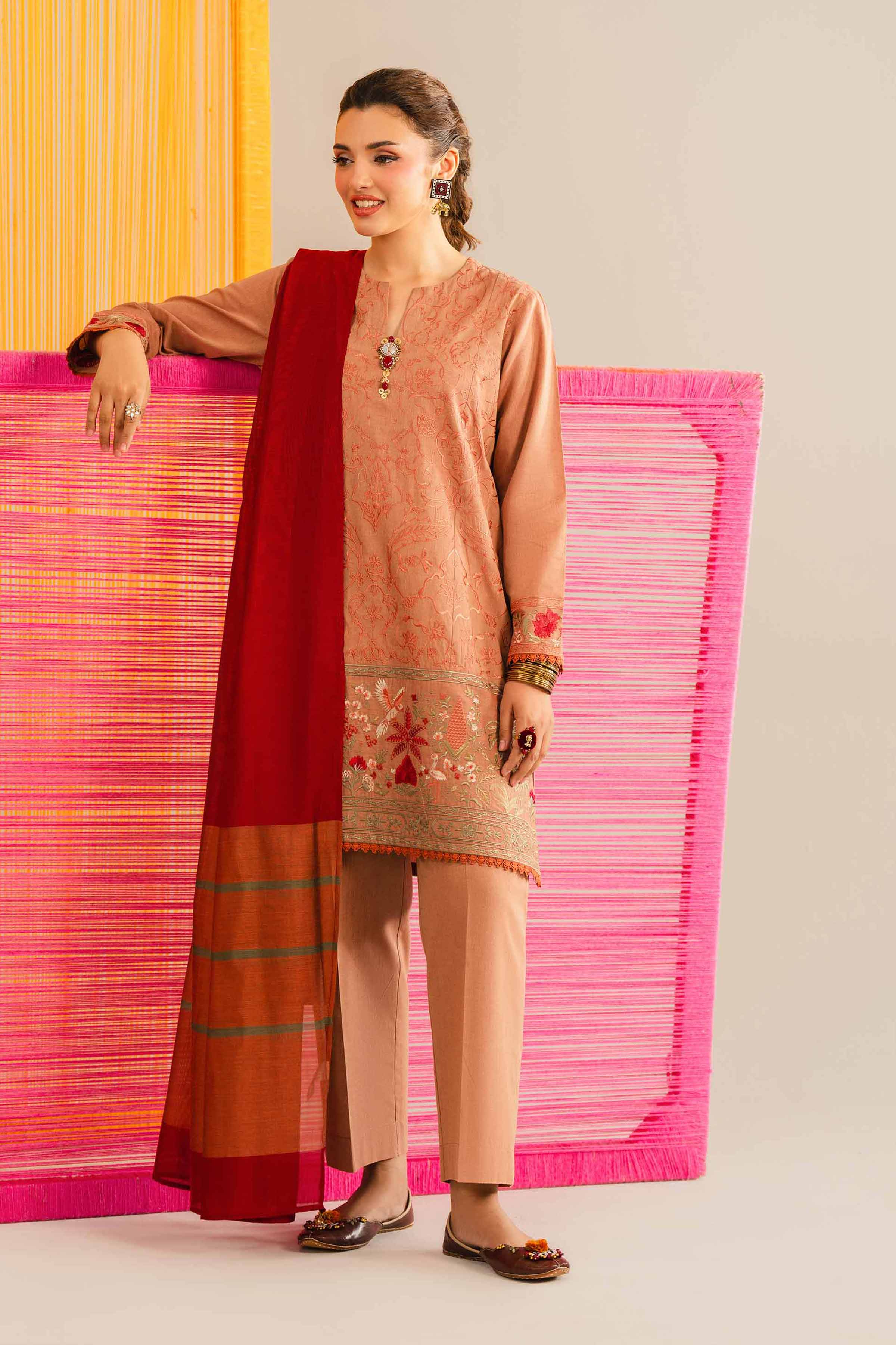 3 Piece - Embroidered Suit - PE26-310