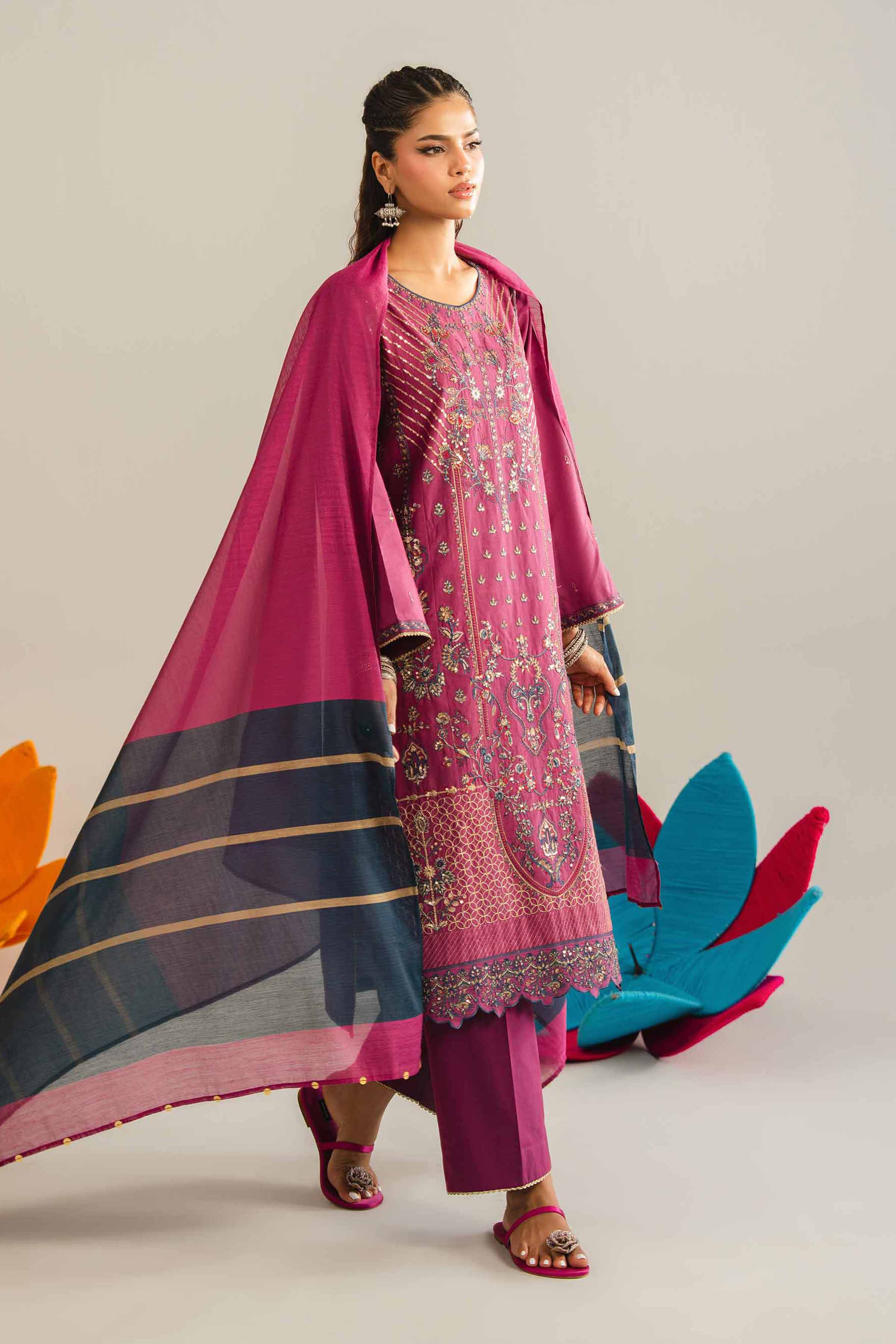 3 Piece - Embroidered Suit - PE26-311