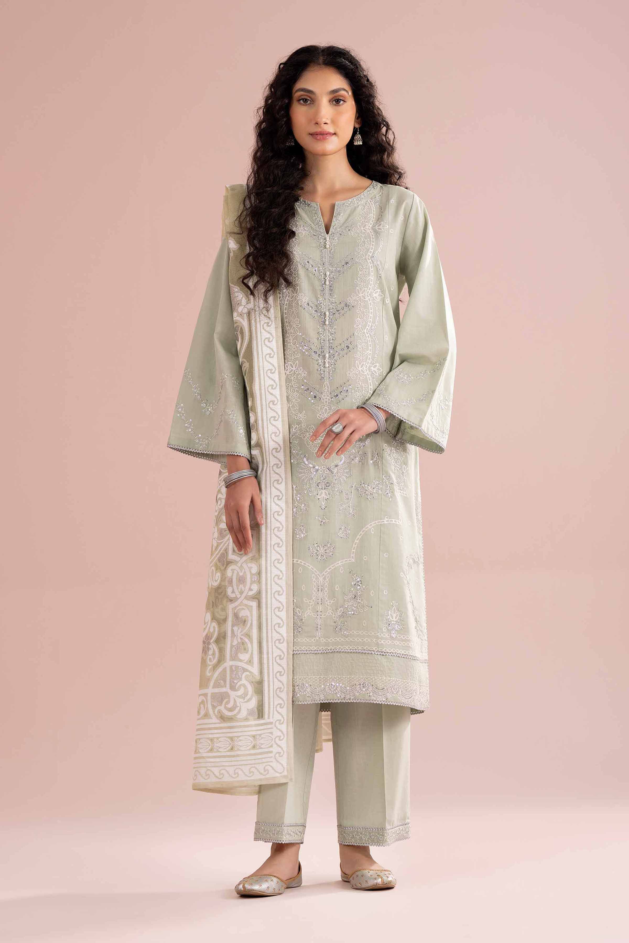 3 Piece - Embroidered Suit - PE26-316 for Women - Pret Collection | Nishat | Shop Online