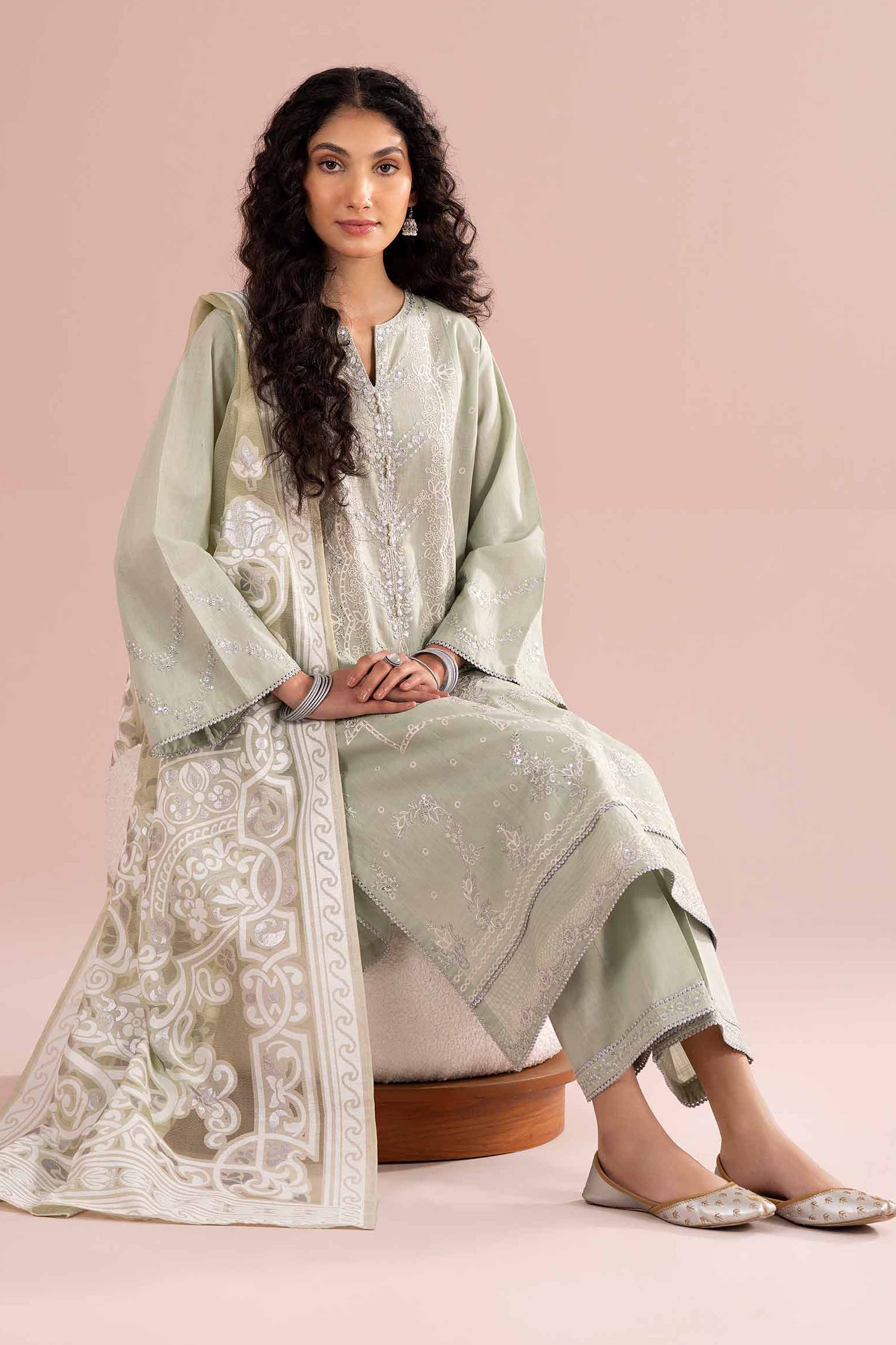 3 Piece - Embroidered Suit - PE26-316 for Women - Pret Collection | Nishat | Shop Online