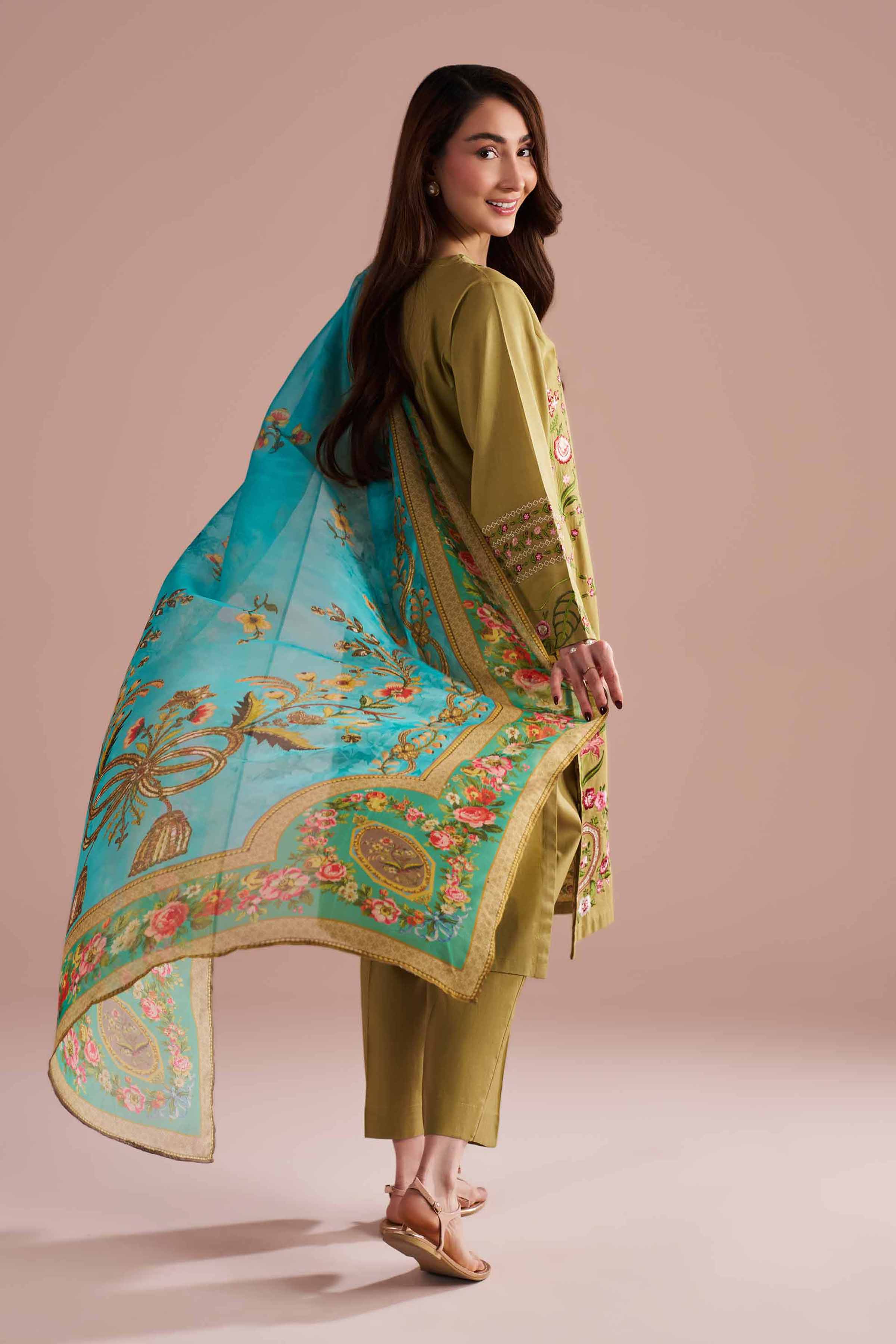 3 Piece - Embroidered Suit - PE26-321 for Women - Pret Collection | Nishat | Shop Online