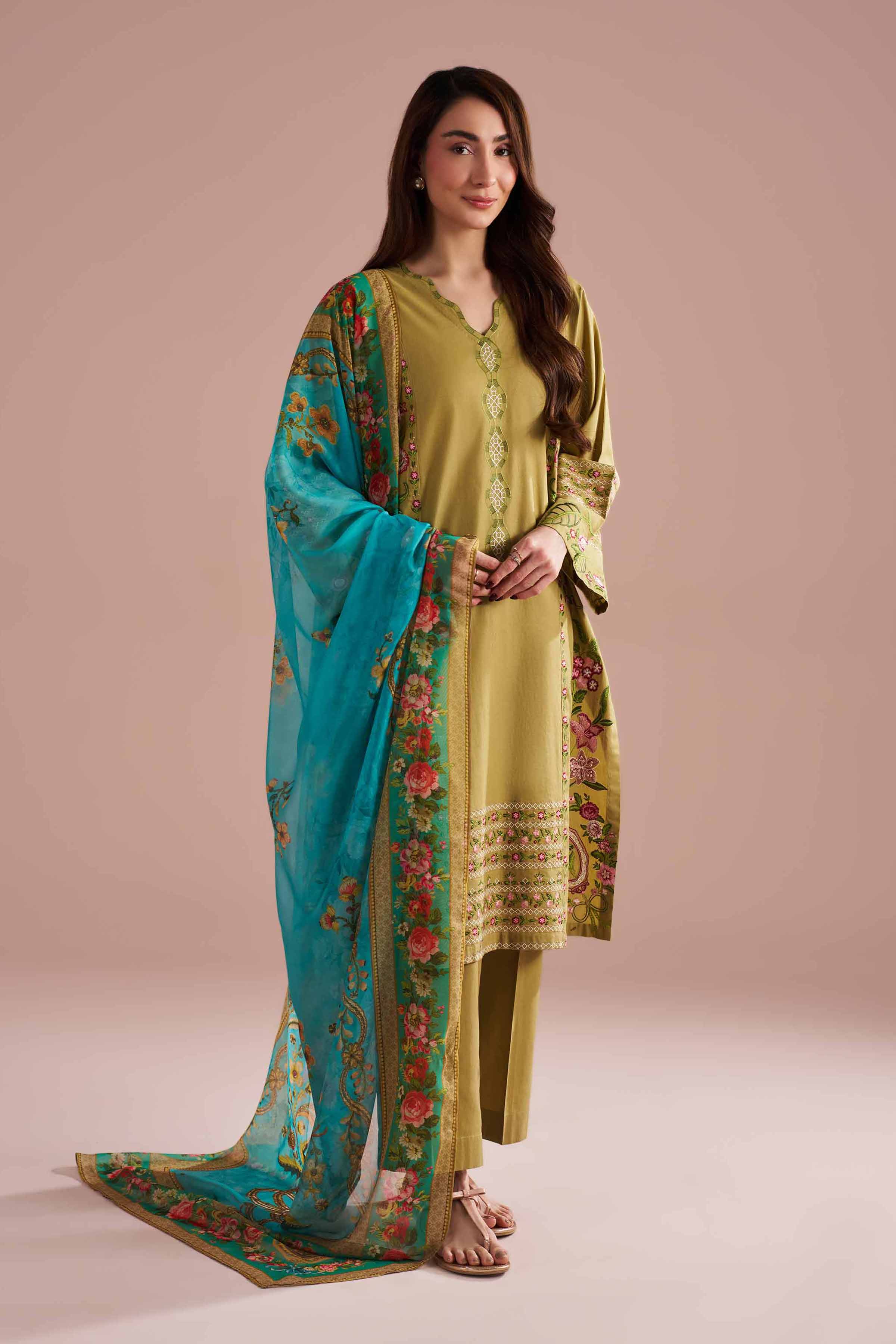 3 Piece - Embroidered Suit - PE26-321 for Women - Pret Collection | Nishat | Shop Online