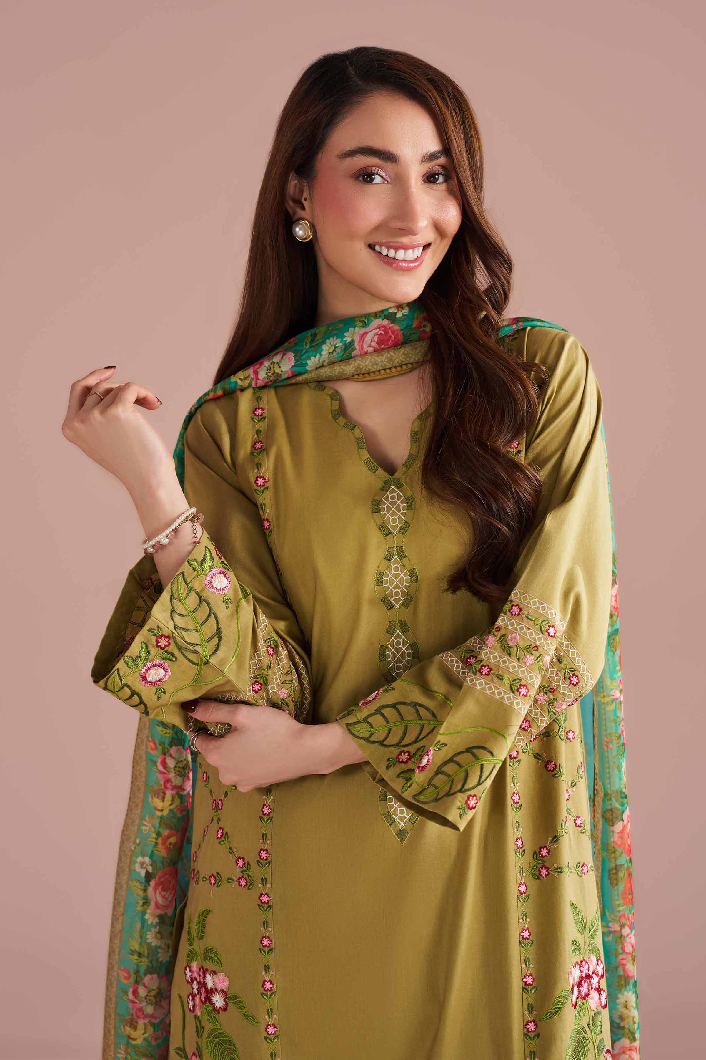 3 Piece - Embroidered Suit - PE26-321 for Women - Pret Collection | Nishat | Shop Online