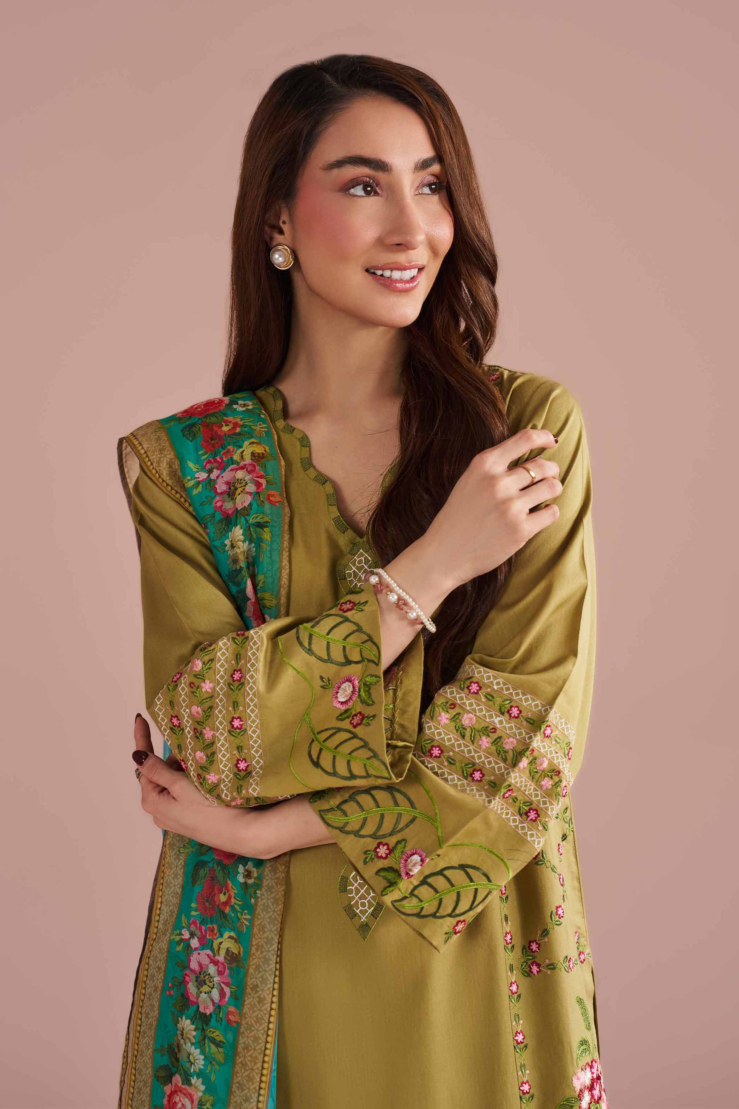 3 Piece - Embroidered Suit - PE26-321 for Women - Pret Collection | Nishat | Shop Online
