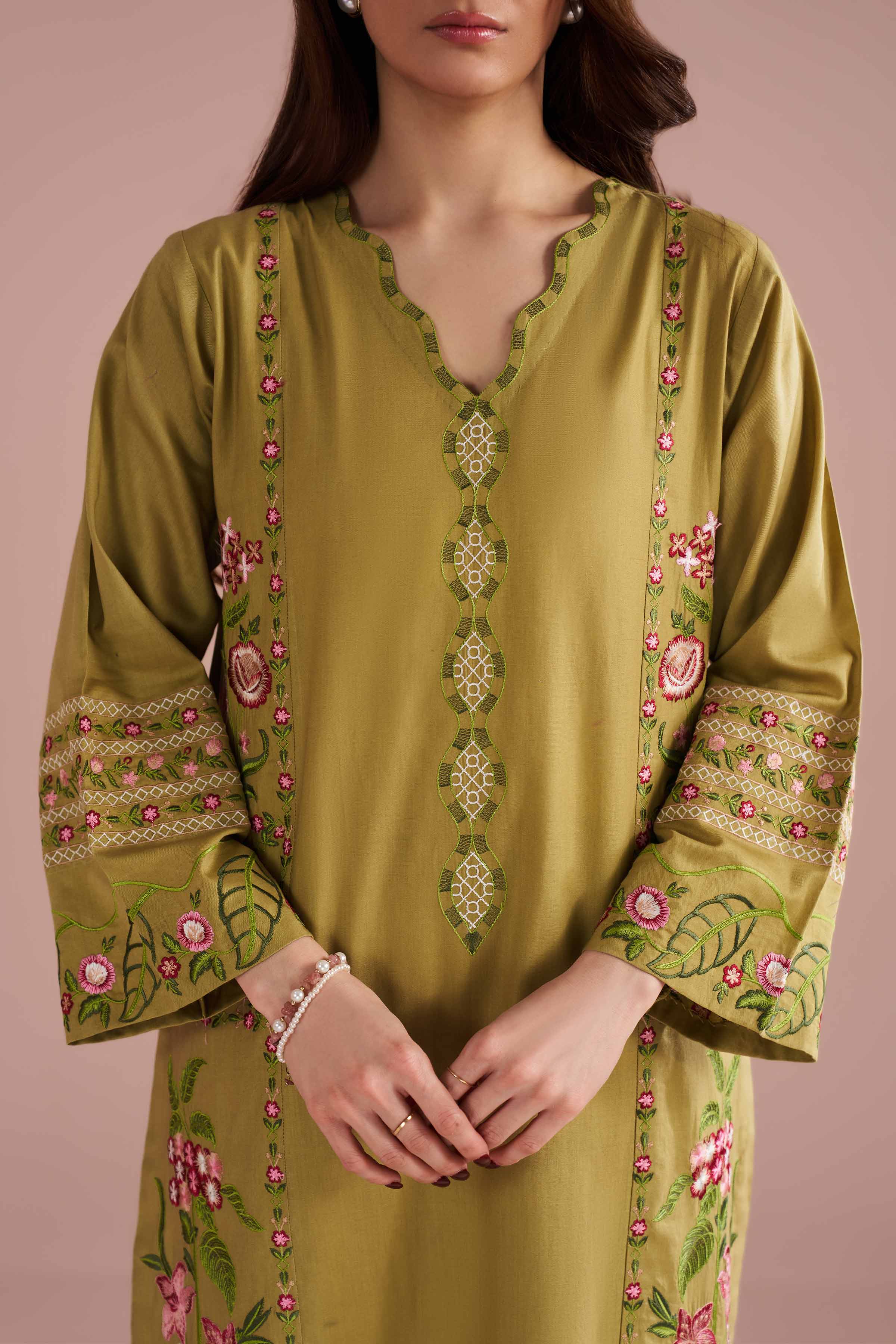 3 Piece - Embroidered Suit - PE26-321 for Women - Pret Collection | Nishat | Shop Online