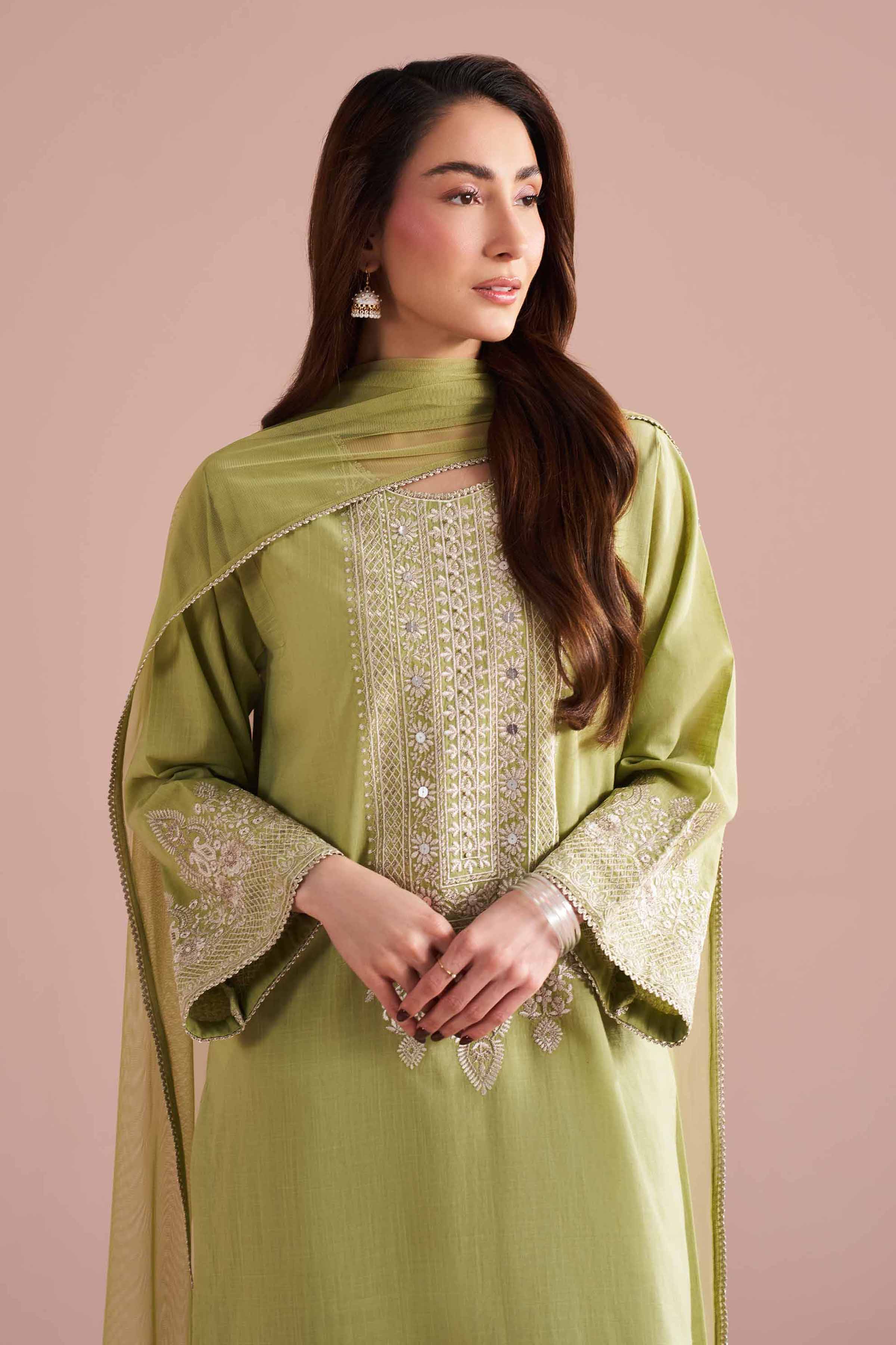 3 Piece - Embroidered Suit - PE26-323