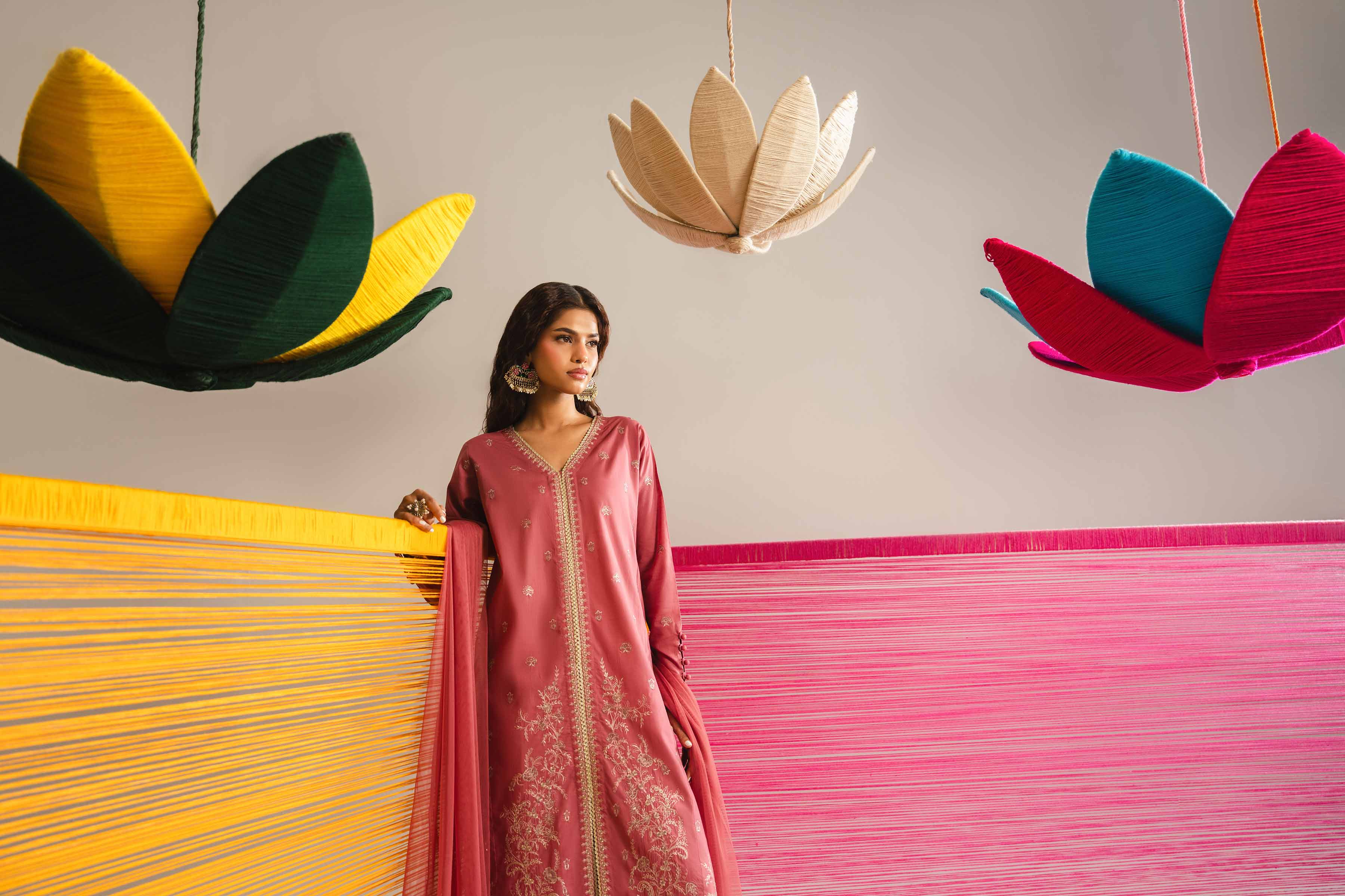 3 Piece - Embroidered Suit - PE26-326