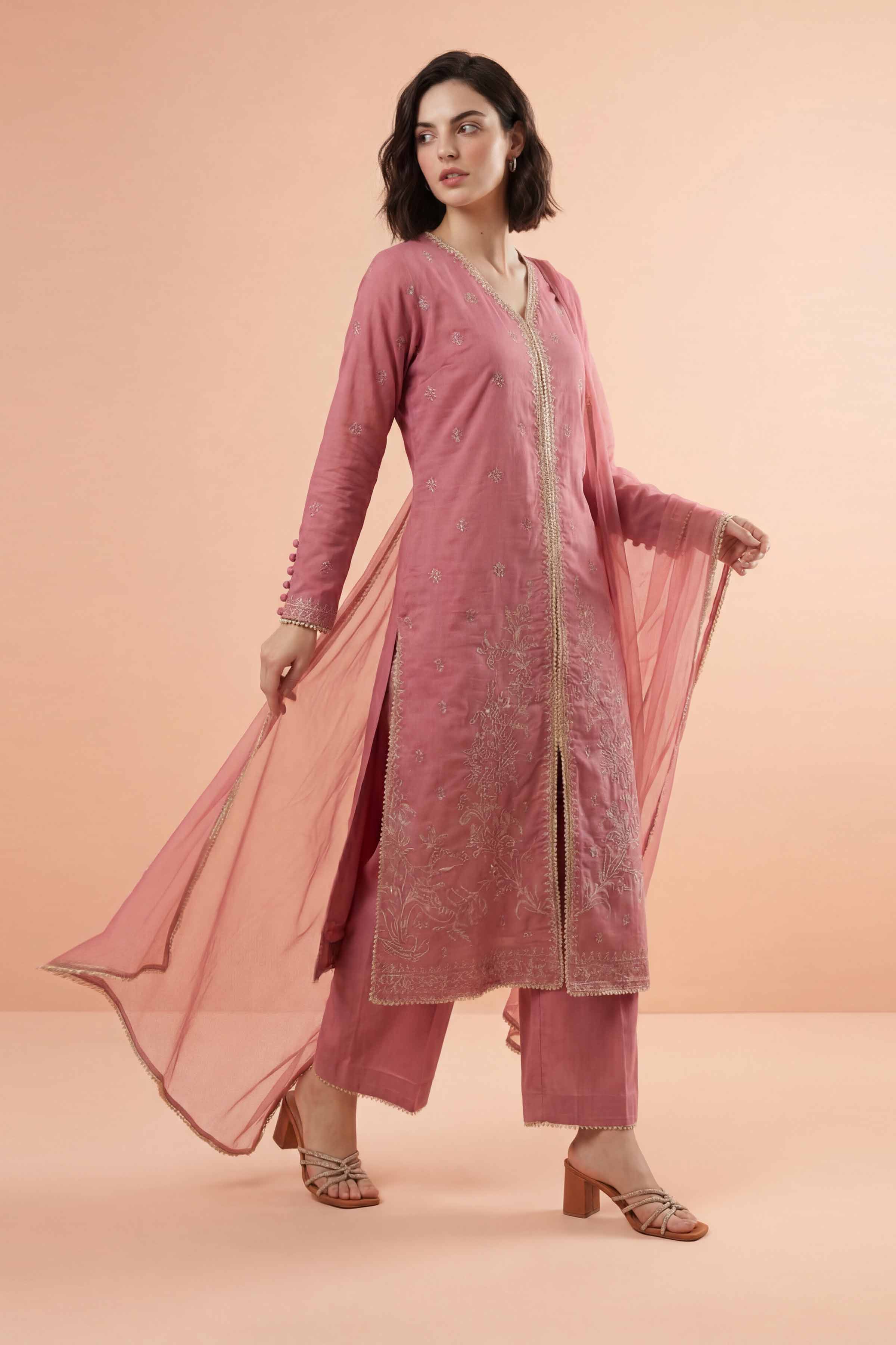 3 Piece - Embroidered Suit - PE26-326