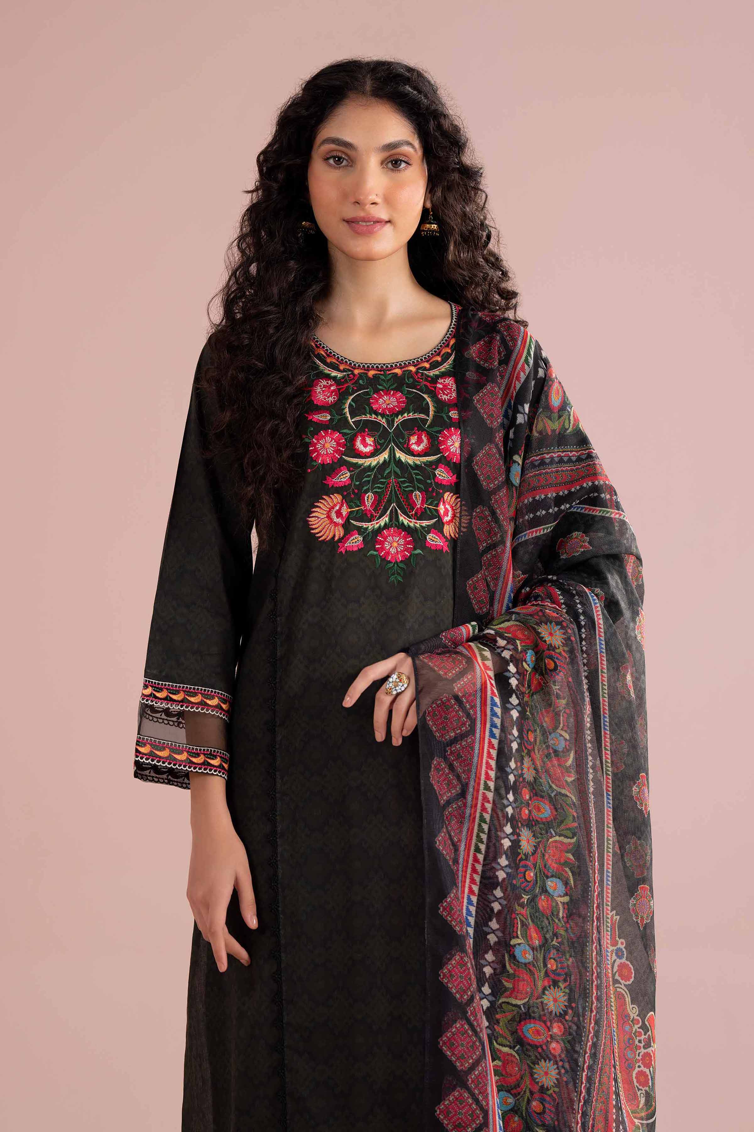 3 Piece - Embroidered Suit - PE26-329 for Women - Pret Collection | Nishat | Shop Online