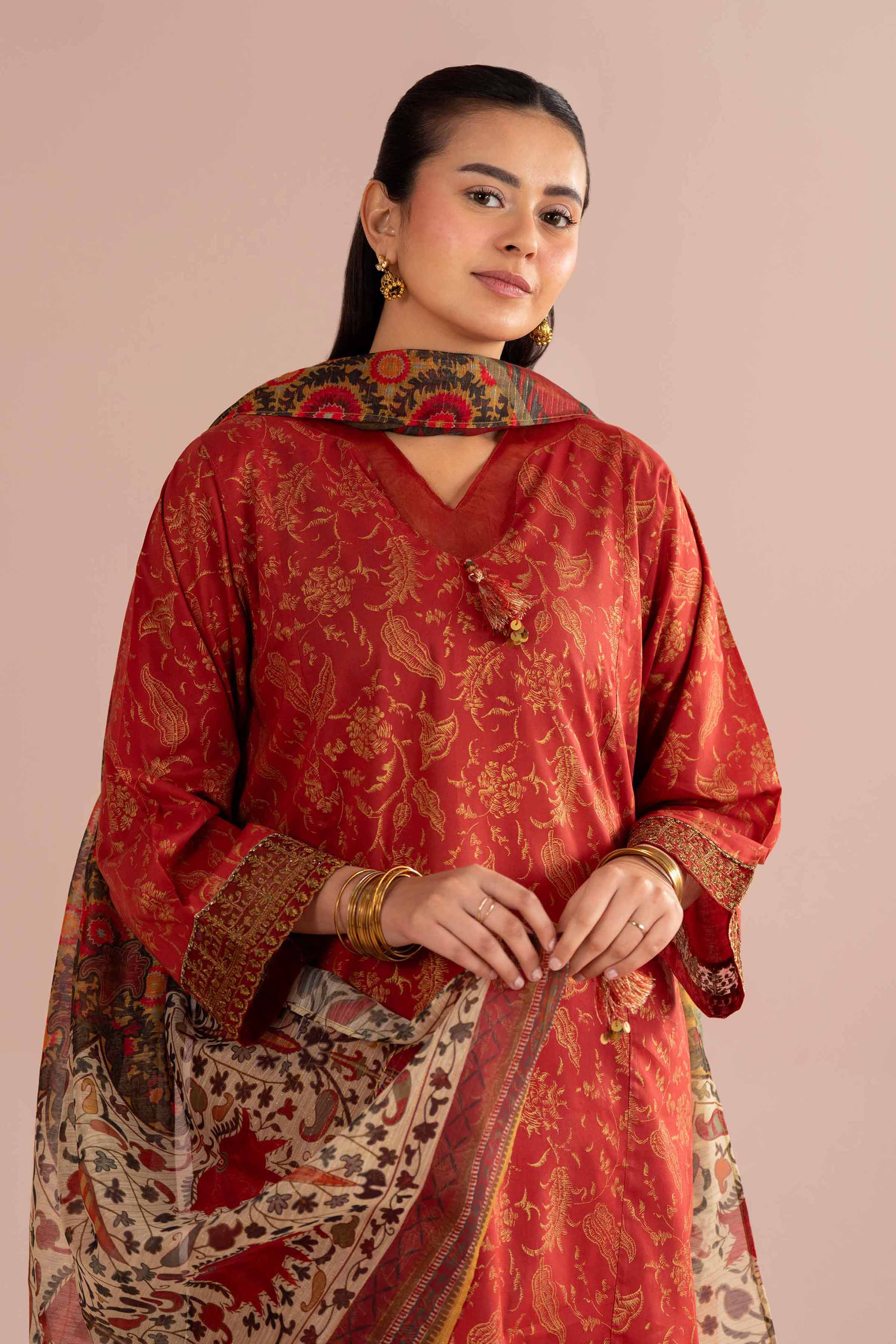 3 Piece - Printed Embroidered Suit - PE26-336 for Women - Pret Collection | Nishat | Shop Online