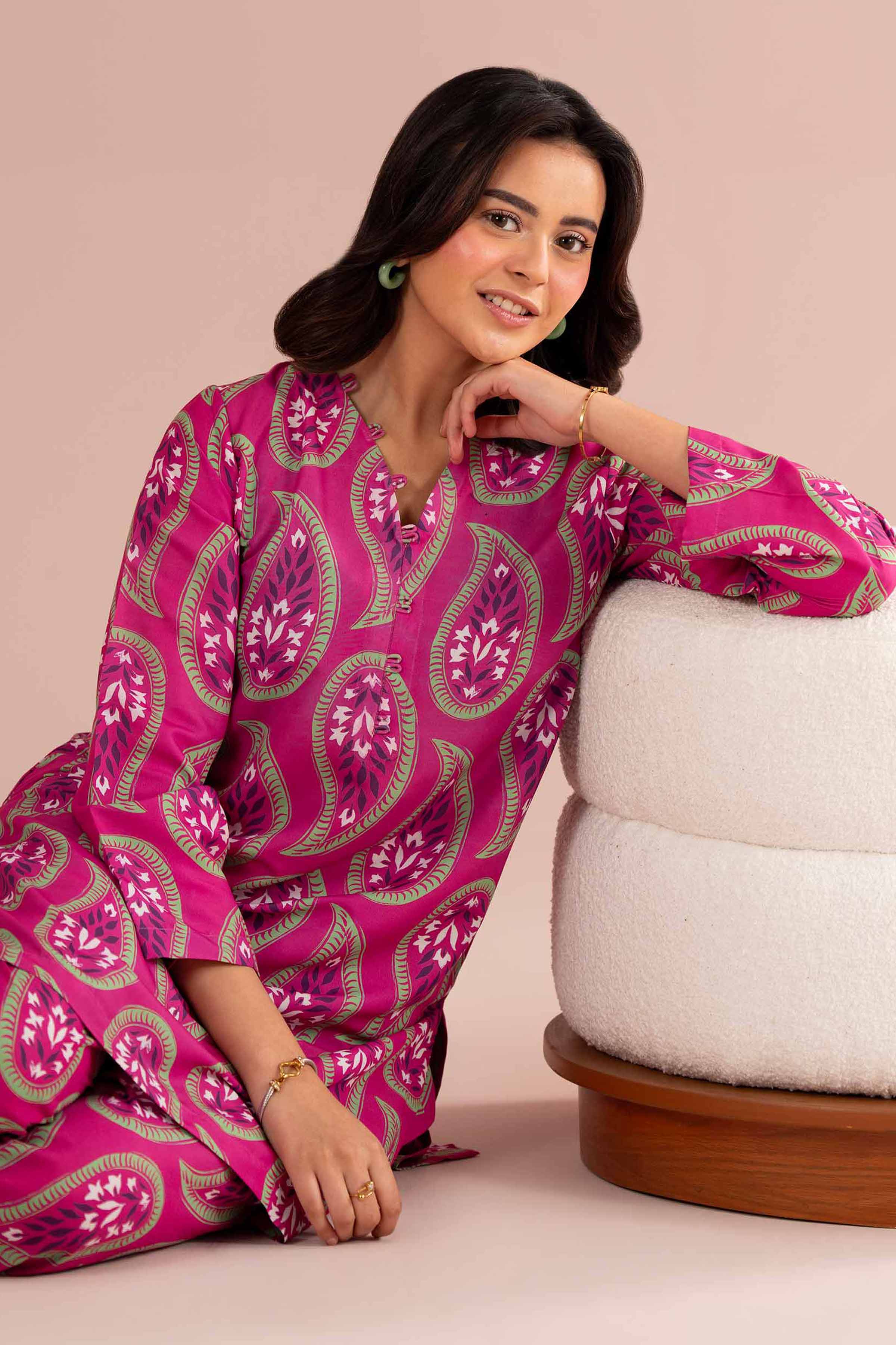2 Piece - Printed Suit - PE26-360 for Women - Pret Collection | Nishat | Shop Online