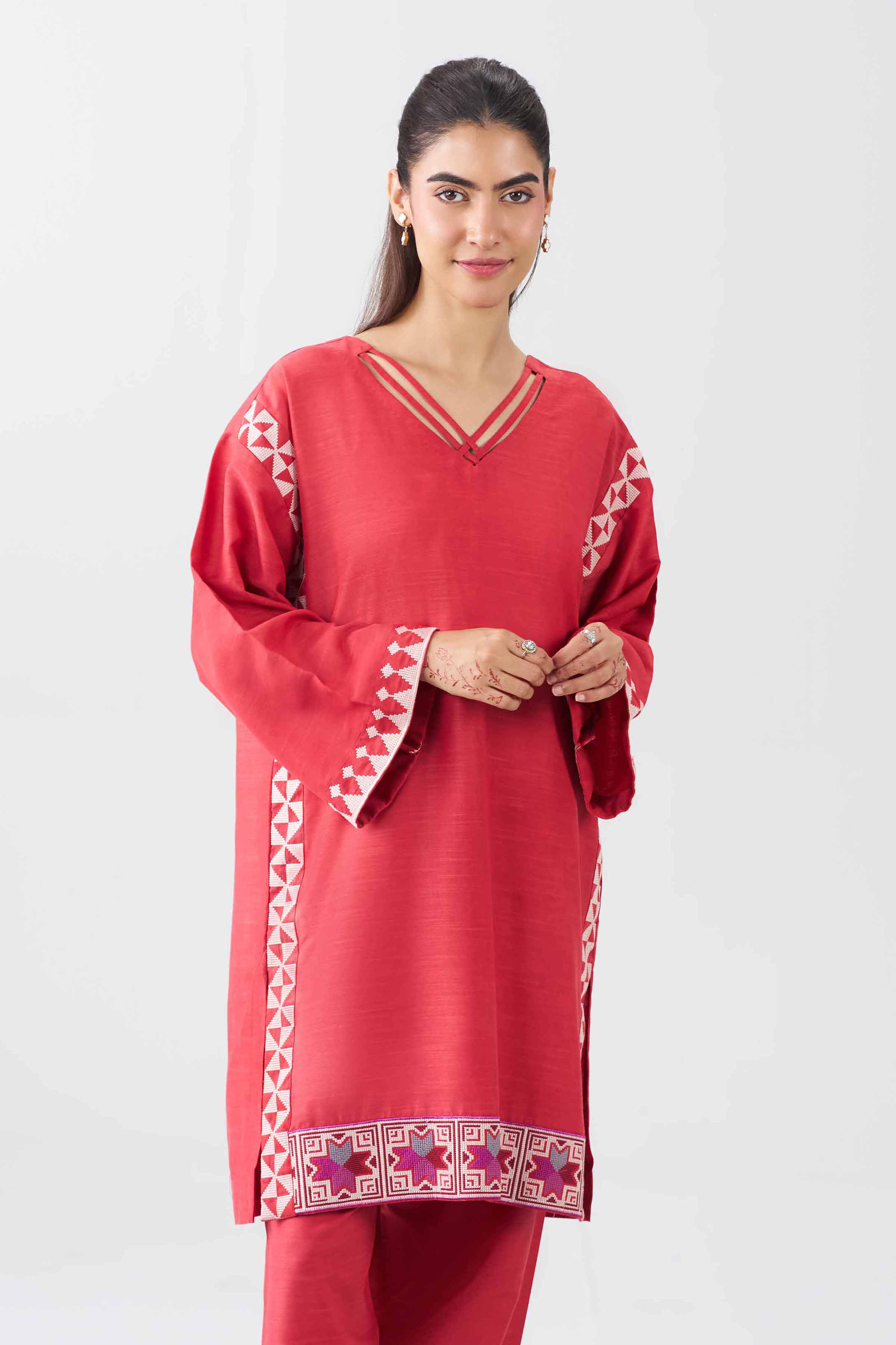 2 Piece - Embroidered Suit - PE26-393