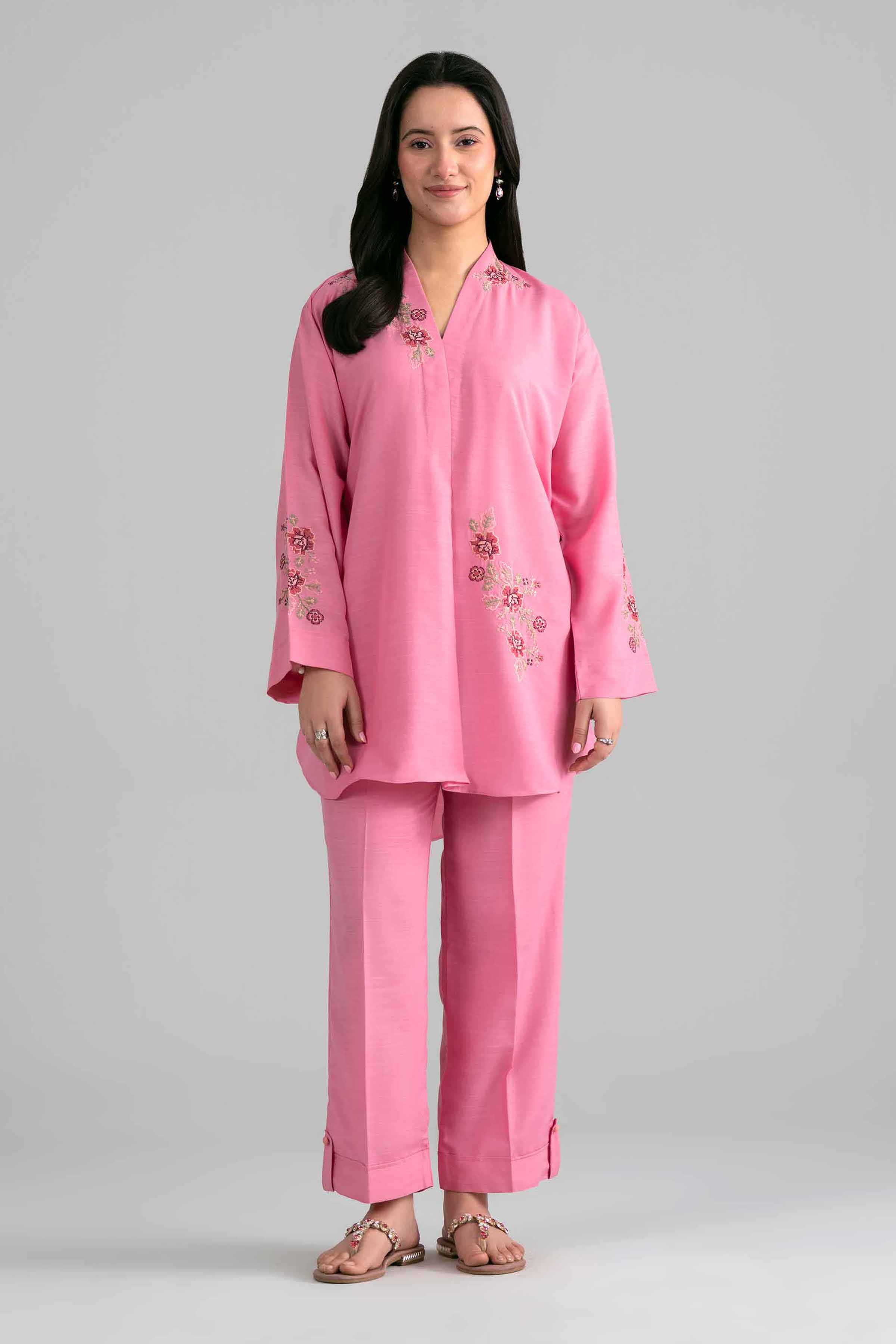 2 Piece - Embroidered Suit - PE26-401