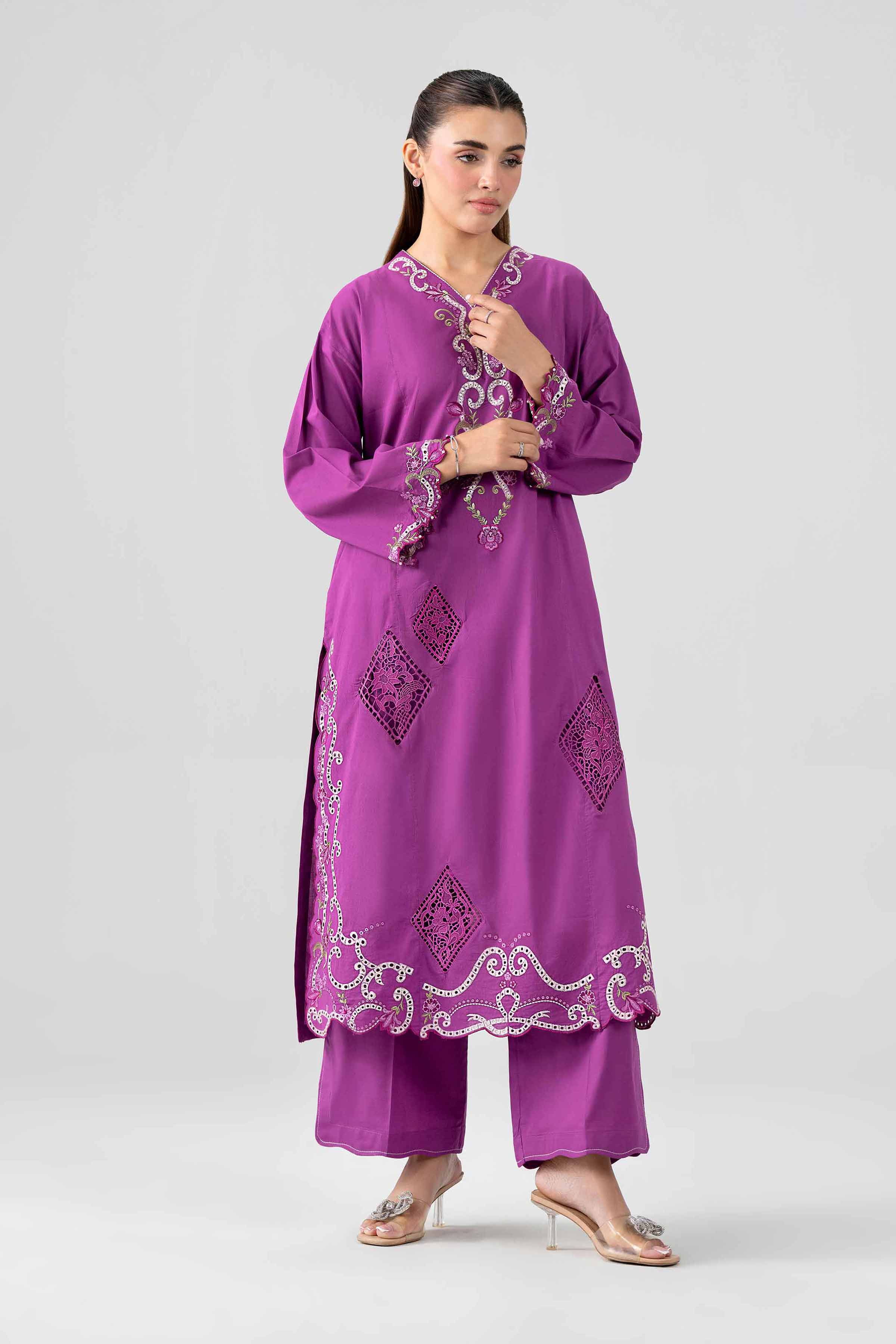 2 Piece - Embroidered Suit - PE26-455