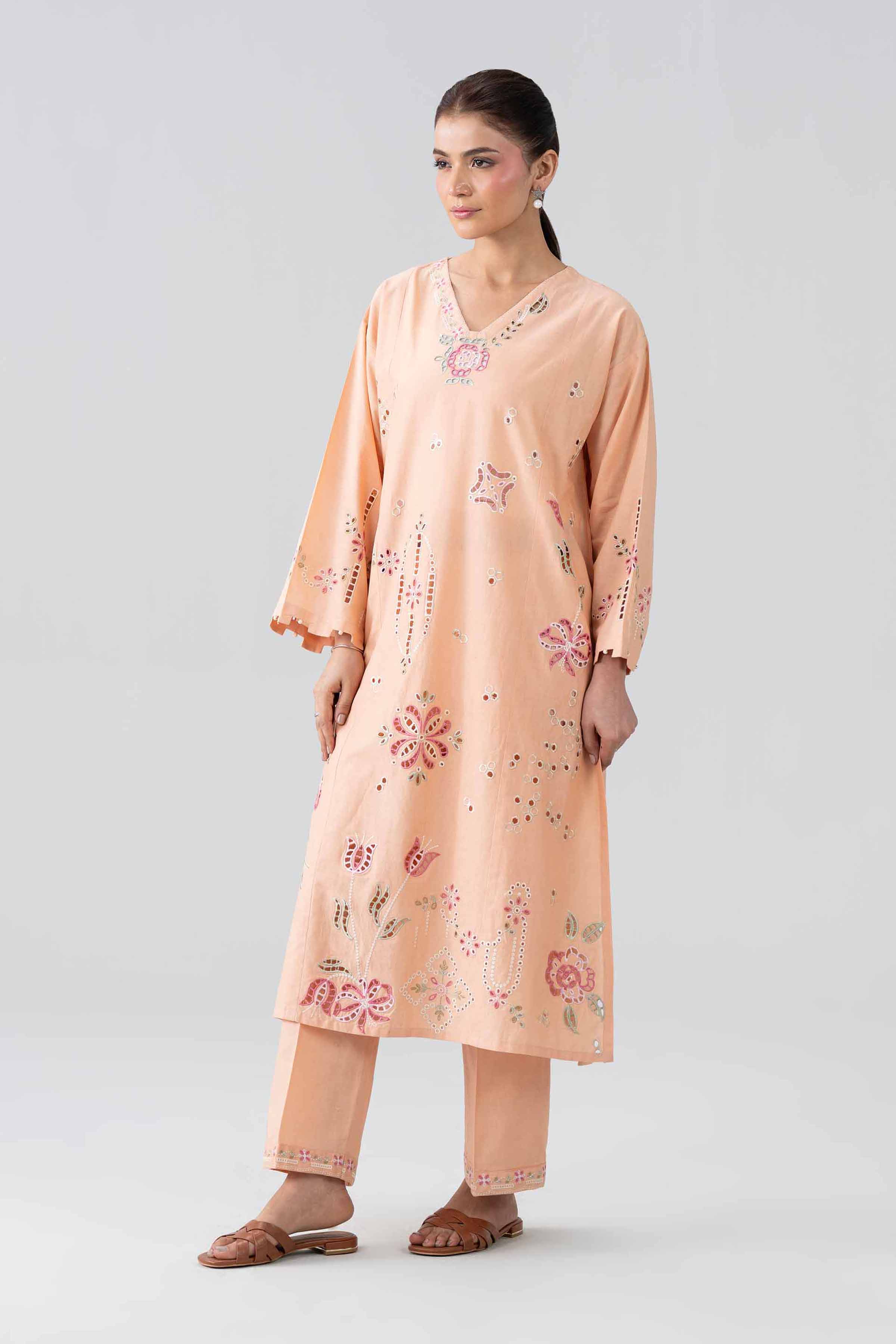 2 Piece - Embroidered Suit - PE26-457