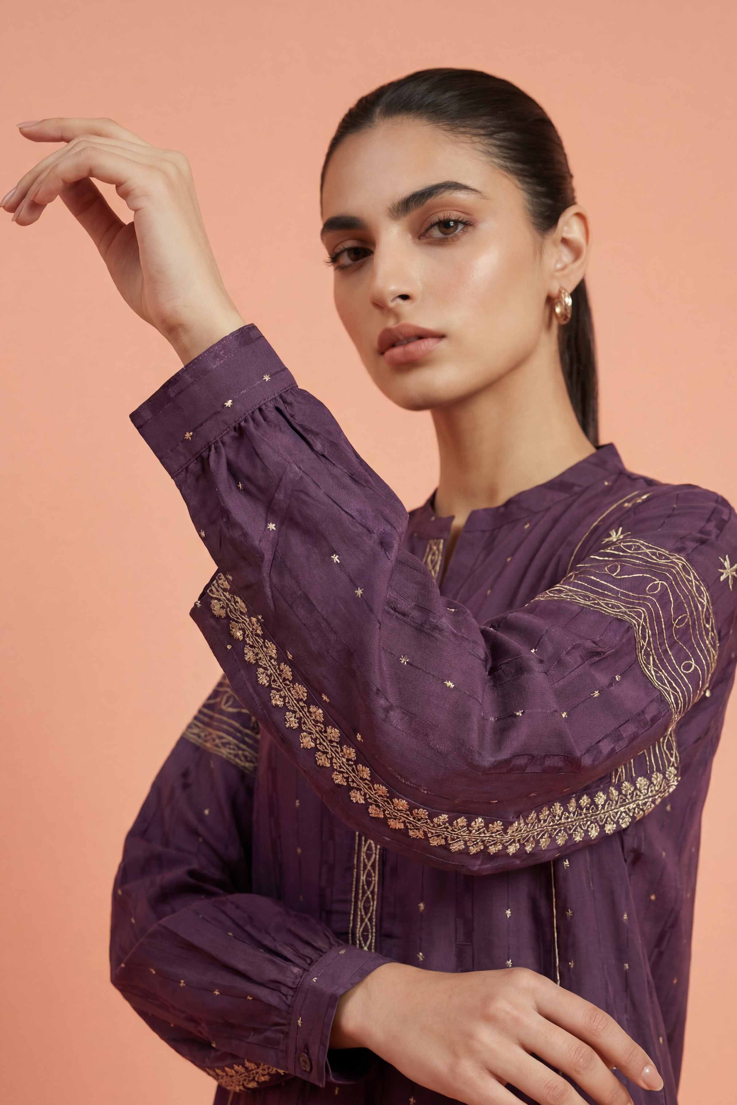 2 Piece - Embroidered Suit - PE26-458